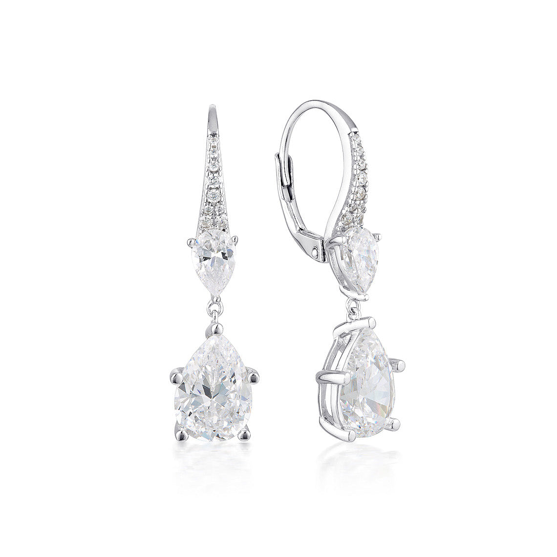 Josephine Drop Earrings Silver