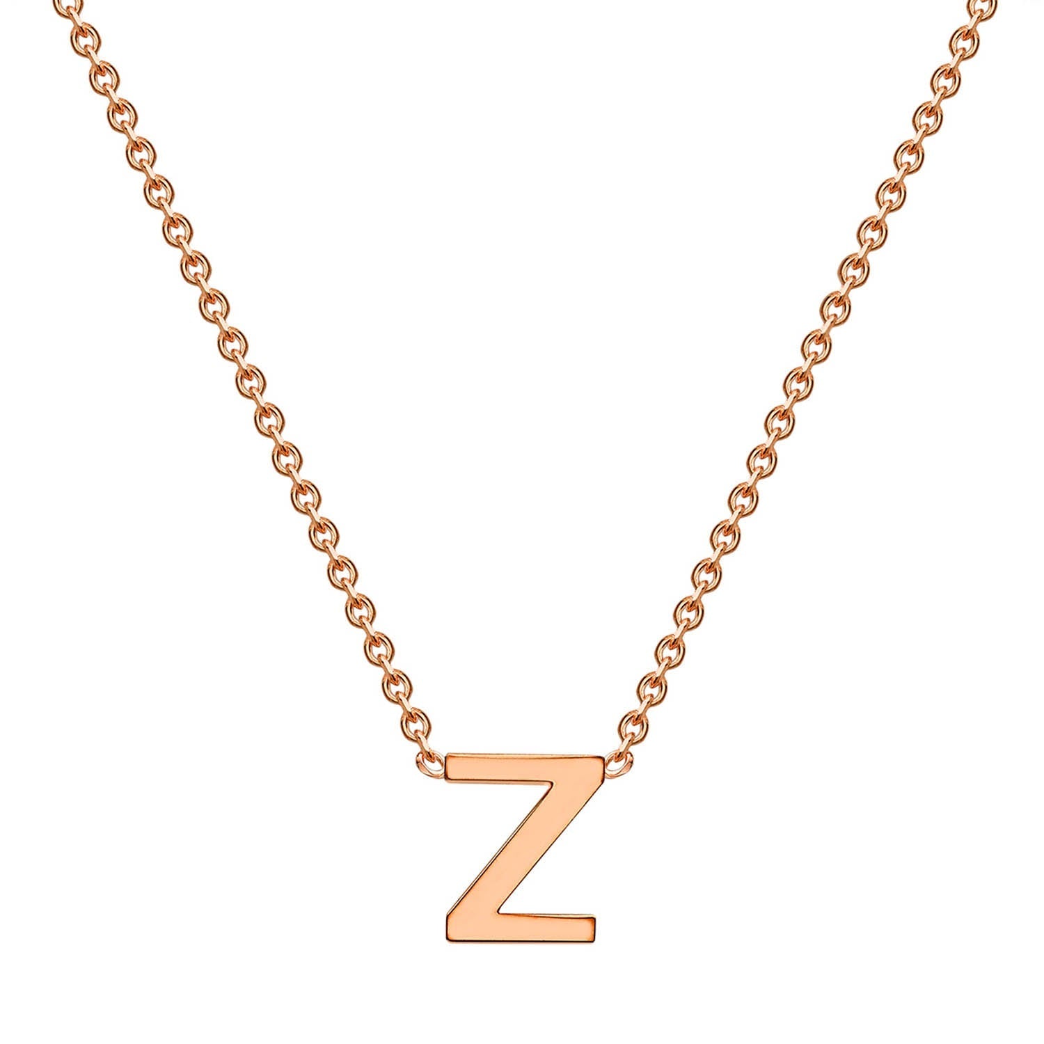9ct Rose Gold 'Z' Initial Adjustable Letter Necklace 38/43cm