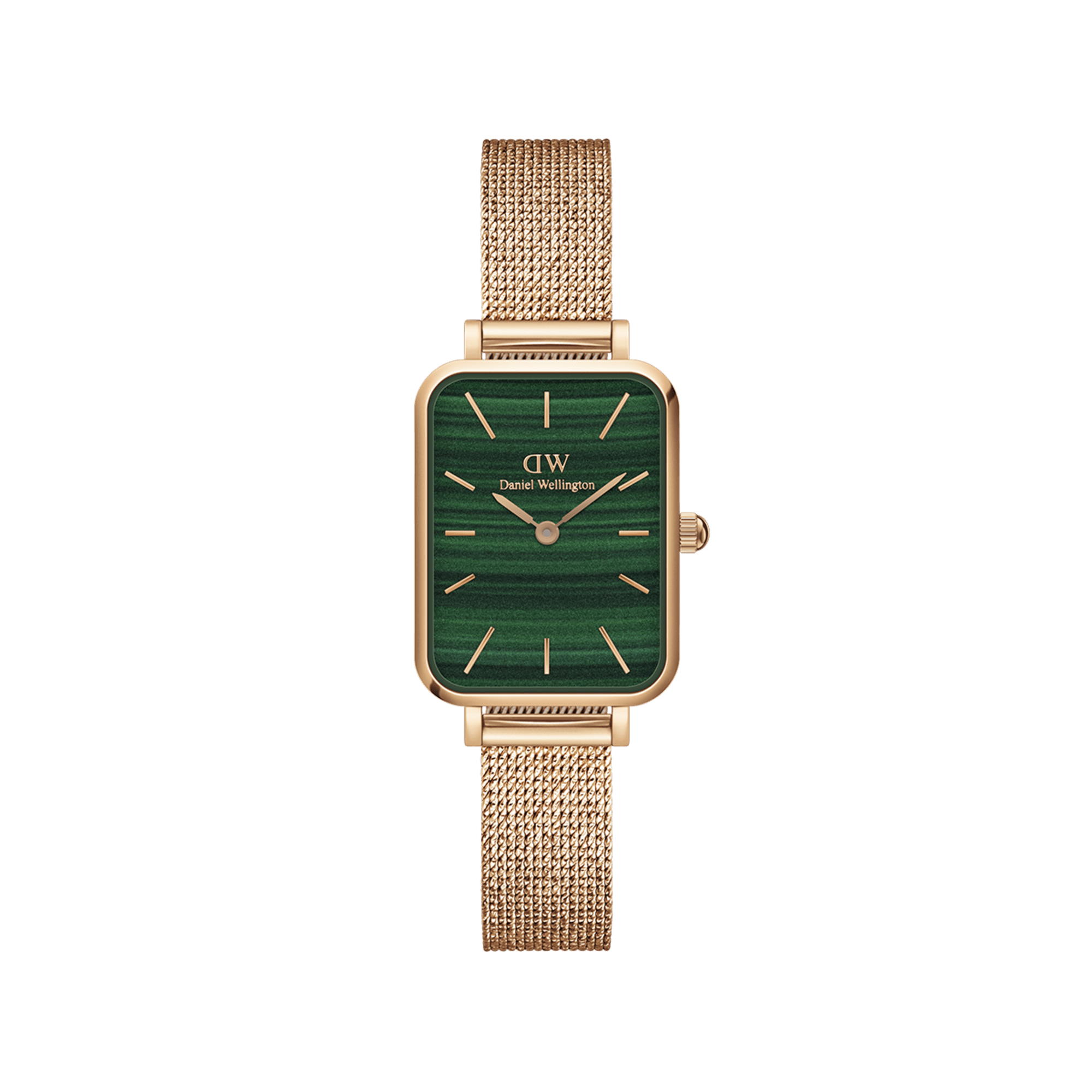 Daniel Wellington Quadro 20X26 Pressed Melrose Rose Gold & Goldreen Watch
