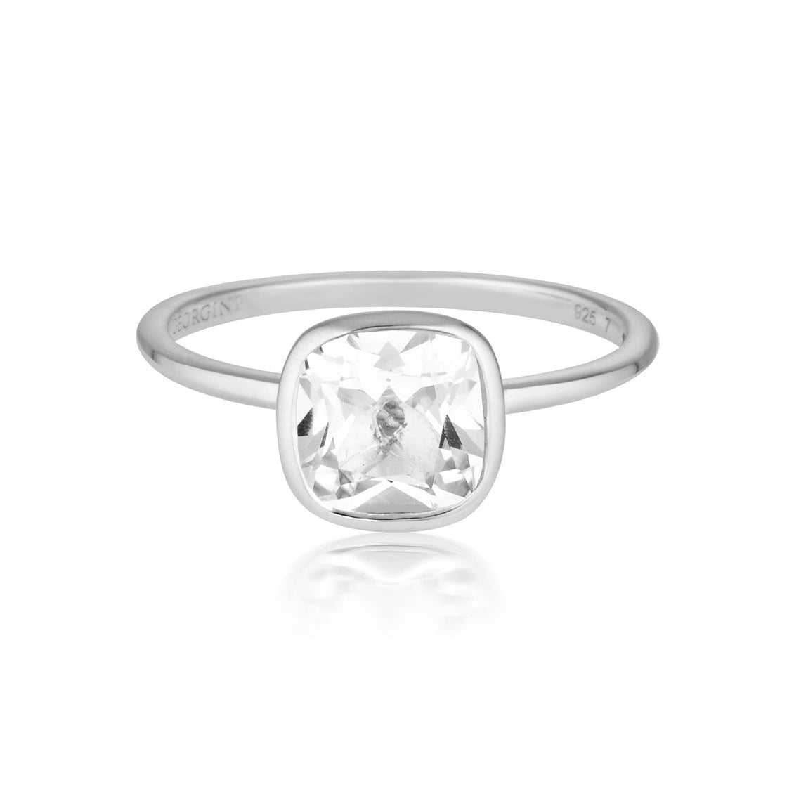 Doros White Topaz Silver Ring