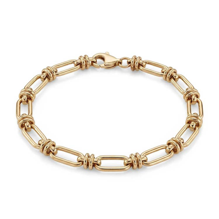 9ct Yellow Gold Knotted Bracelet 19cm
