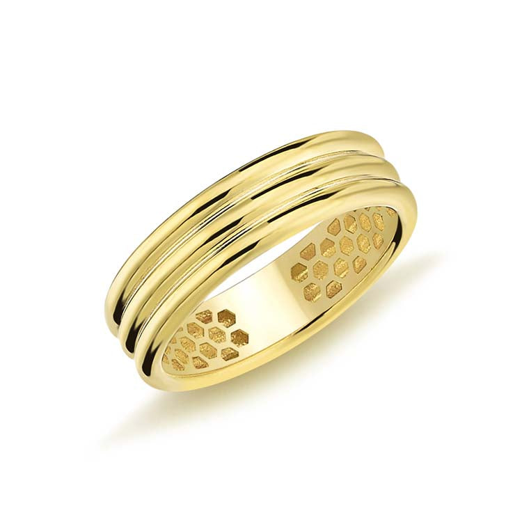 9ct Yellow Gold Groove Ring