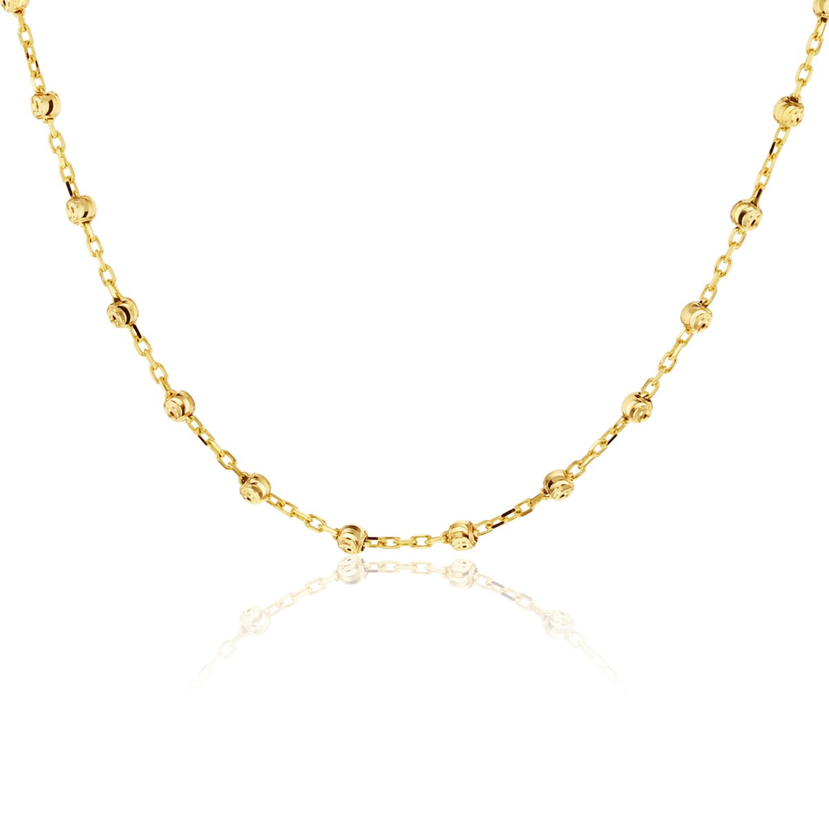 9ct yellow gold ball bracelet