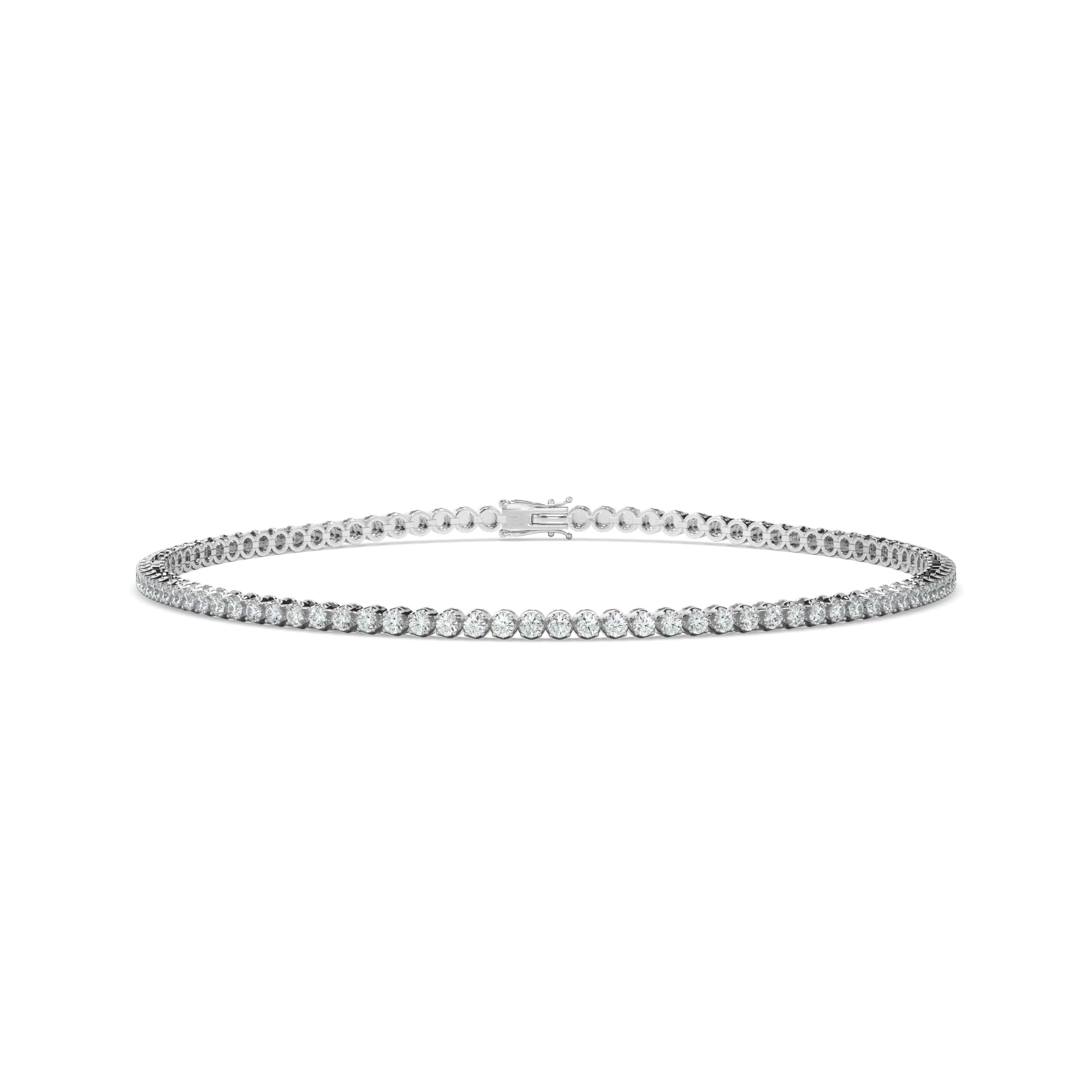 2ct Round Brilliant Cut Laboratory-Grown Diamond Tennis Bracelet