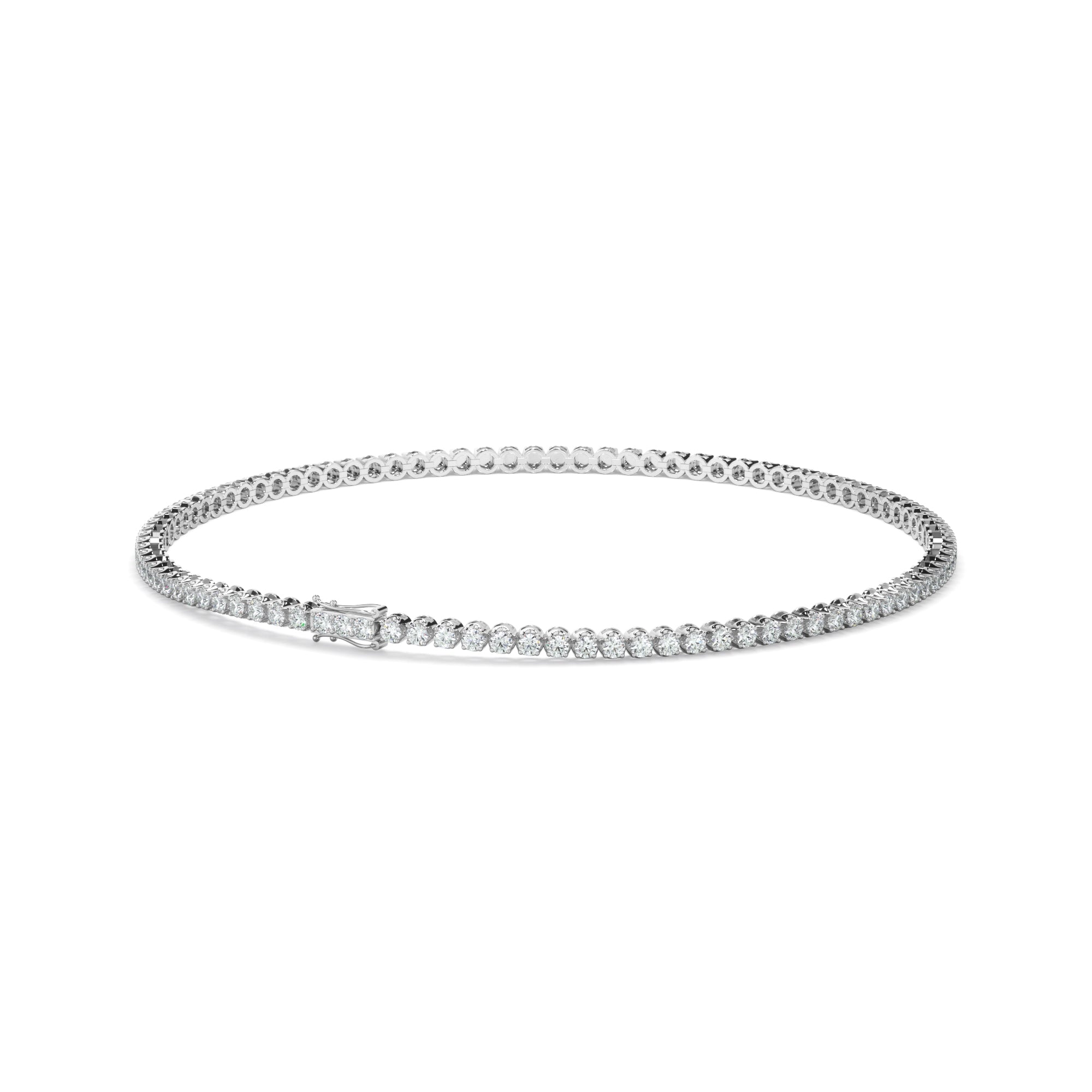 2ct Round Brilliant Cut Laboratory-Grown Diamond Tennis Bracelet