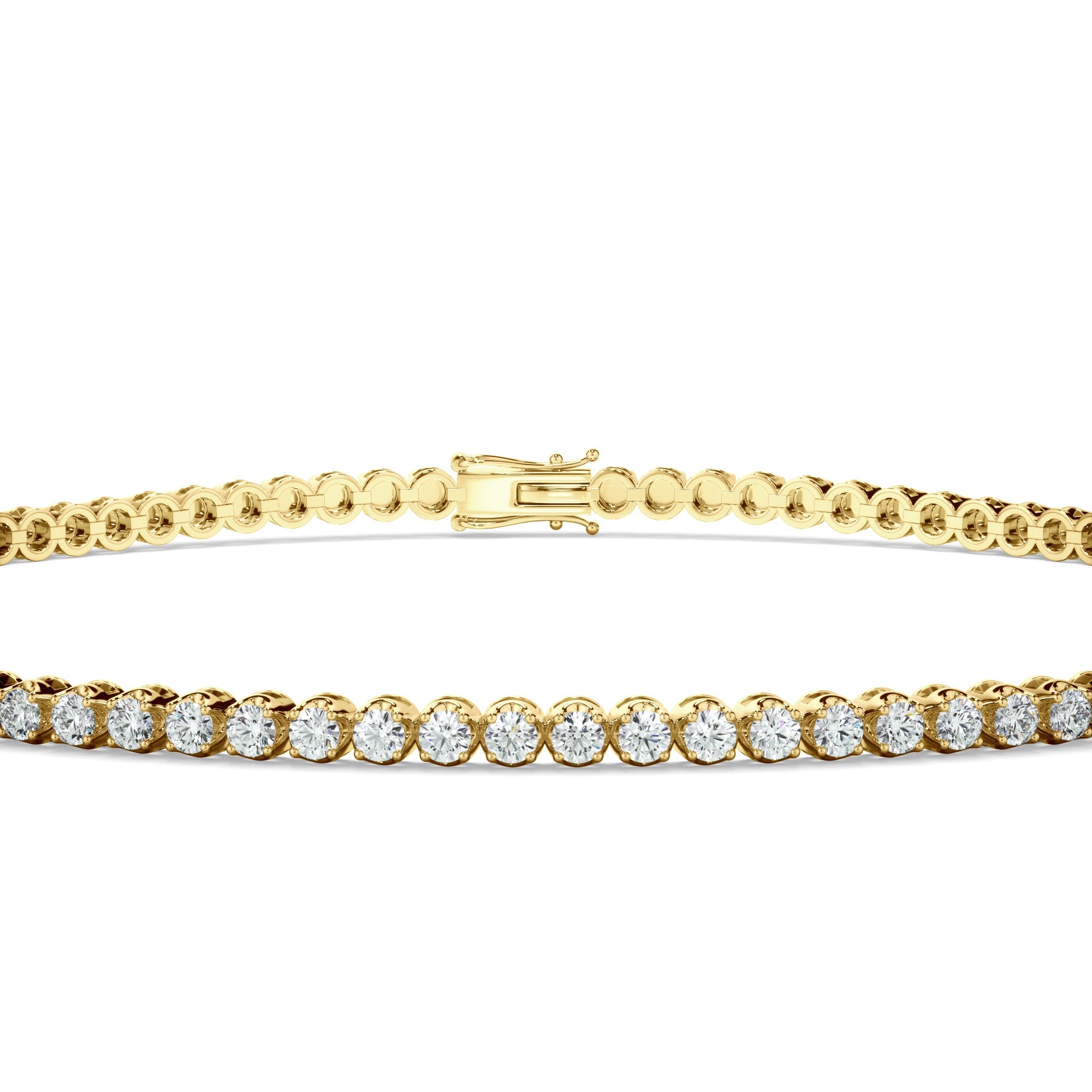 2ct Round Brilliant Cut Laboratory-Grown Diamond Tennis Bracelet
