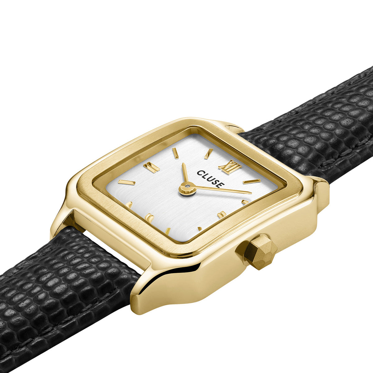 CLUSE Gracieuse Petite Gold/Gold Black Lizard Leather