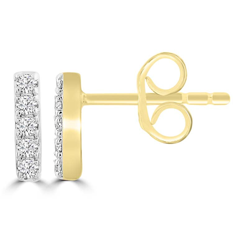 Diamond Fashion Earrings with 0.10ct Diamonds in 9ct Yellow Gold