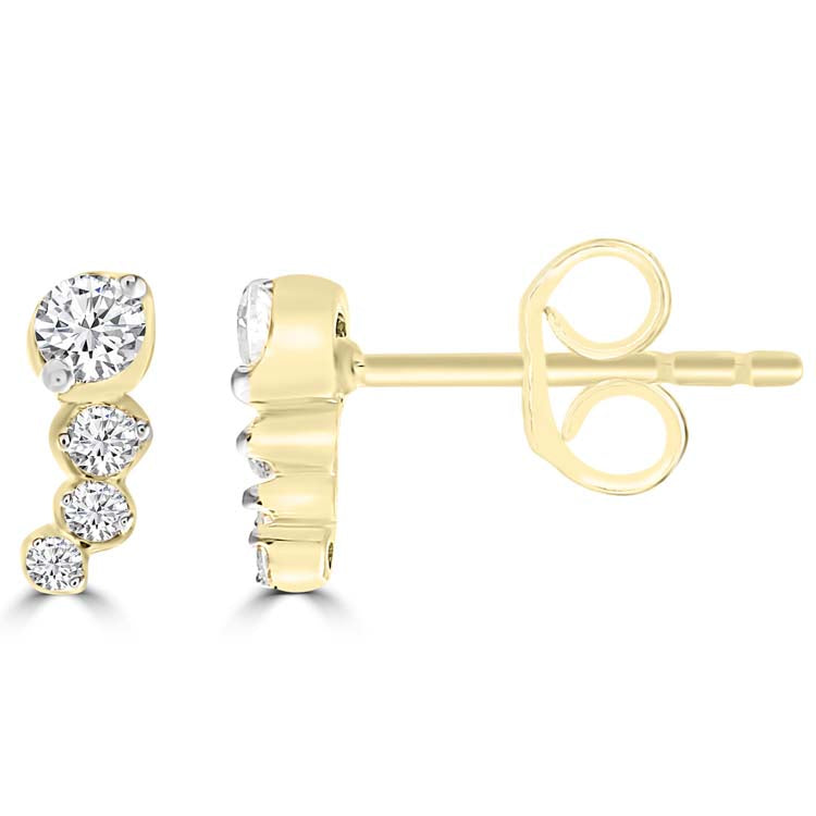 Diamond Fashion Earrings with 0.15ct Diamonds in 9ct Yellow Gold