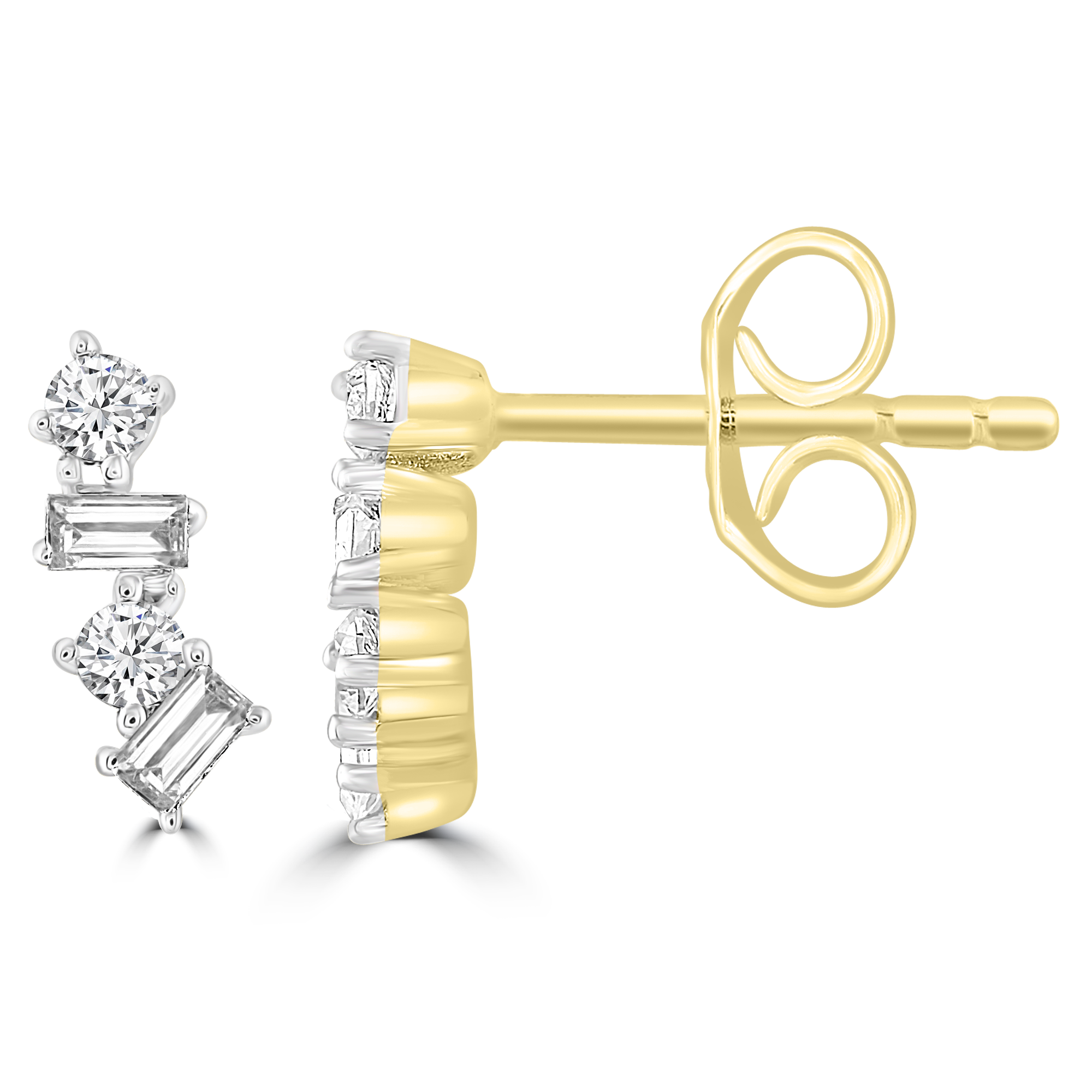 Diamond Fashion Earrings with 0.15ct Diamonds in 9ct Yellow Gold