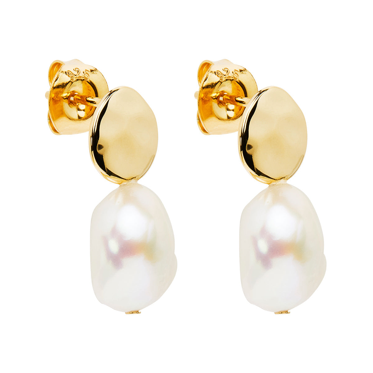 NAJO Renaissance Yellow Gold Pearl Earrings