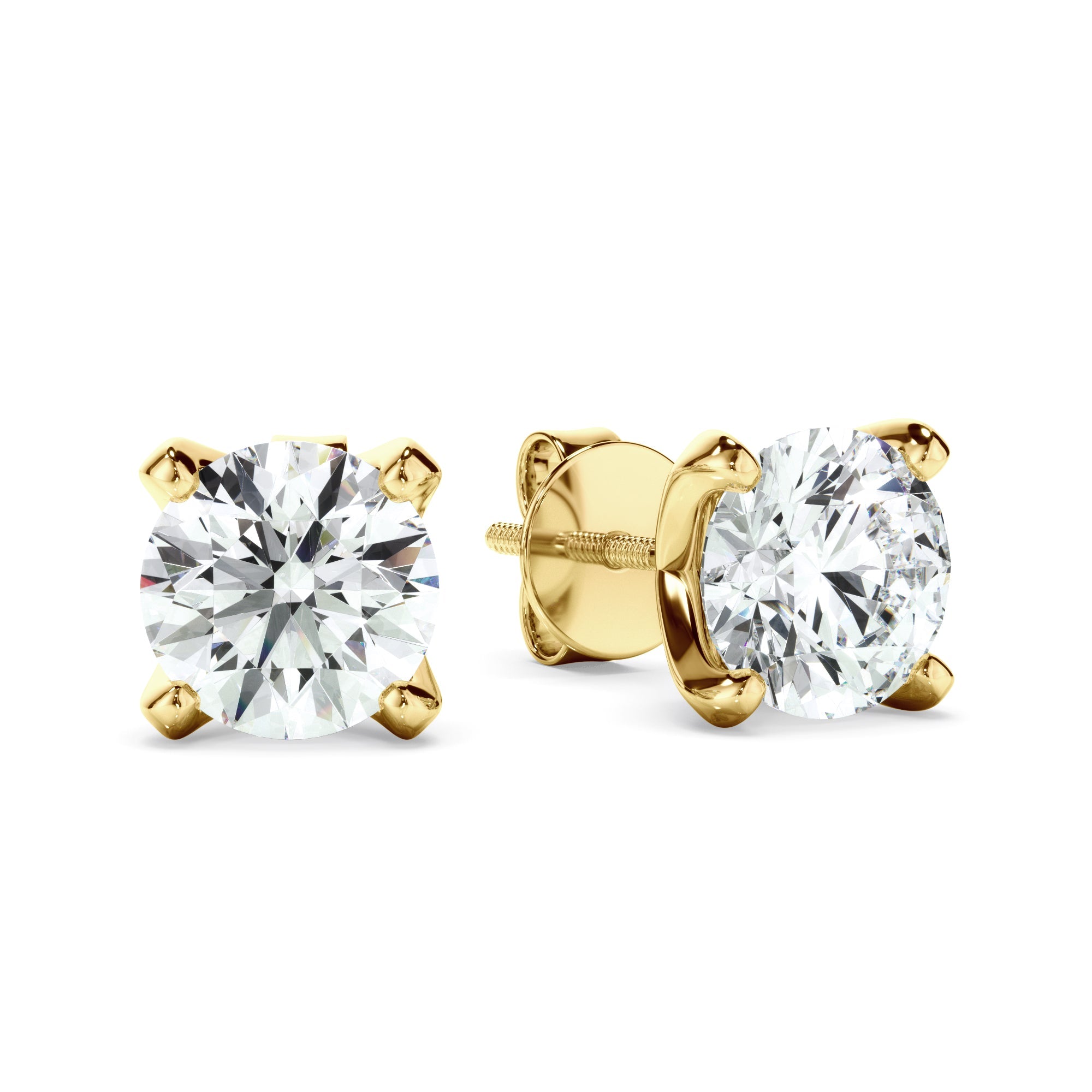 1ct Round Brilliant Cut Laboratory-Grown Diamond Stud Earrings