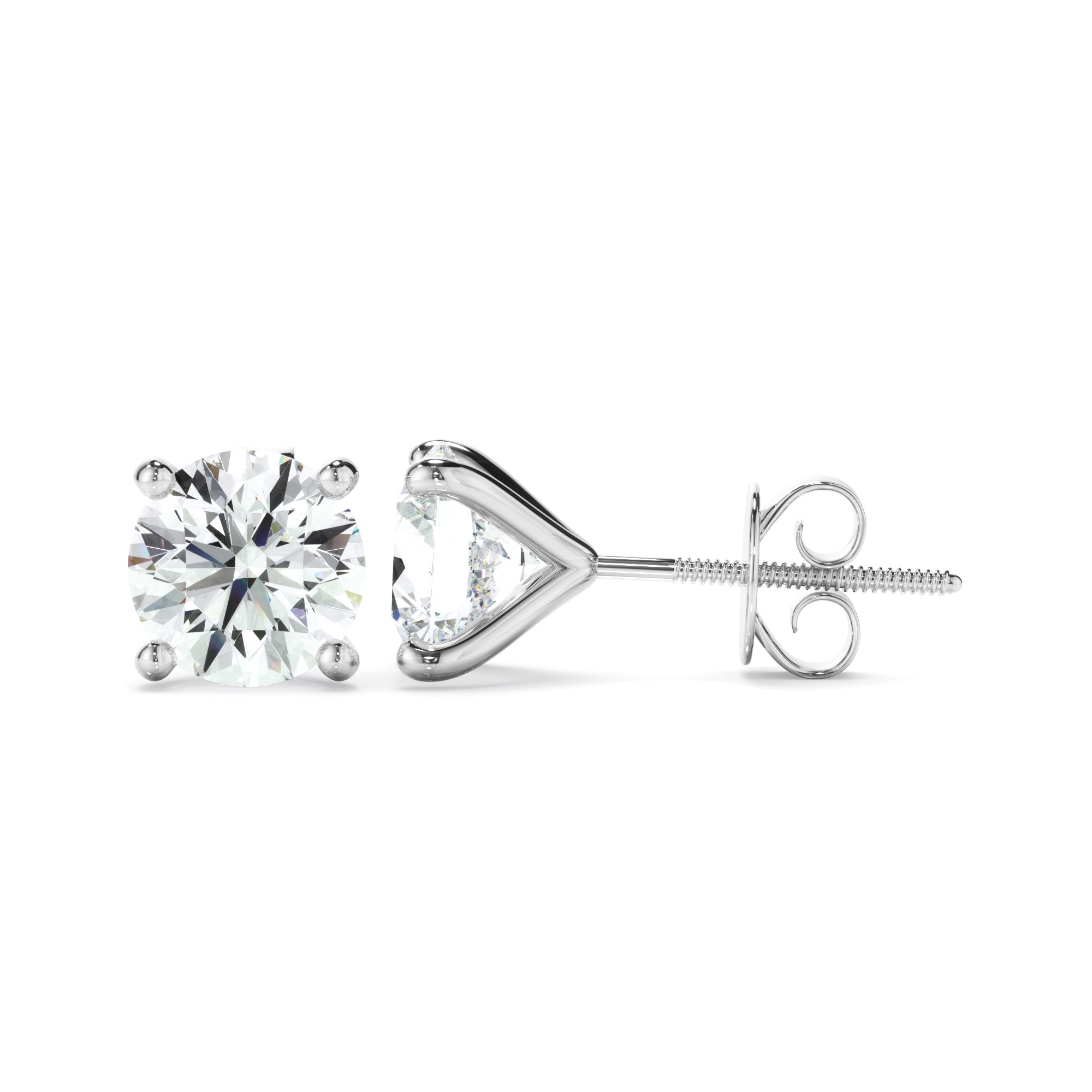 1.40ct Round Brilliant Cut Laboratory-Grown Diamond Stud Earrings