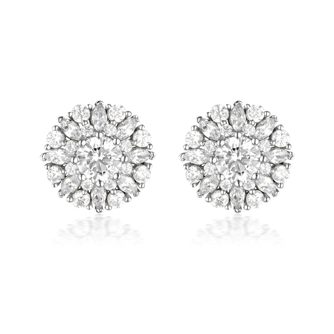 Summer Sorbet Berry Bloom Earrings Silver