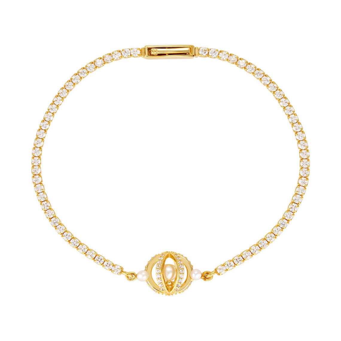 Georgini Majesty Freshwater Pearl Bracelet Gold