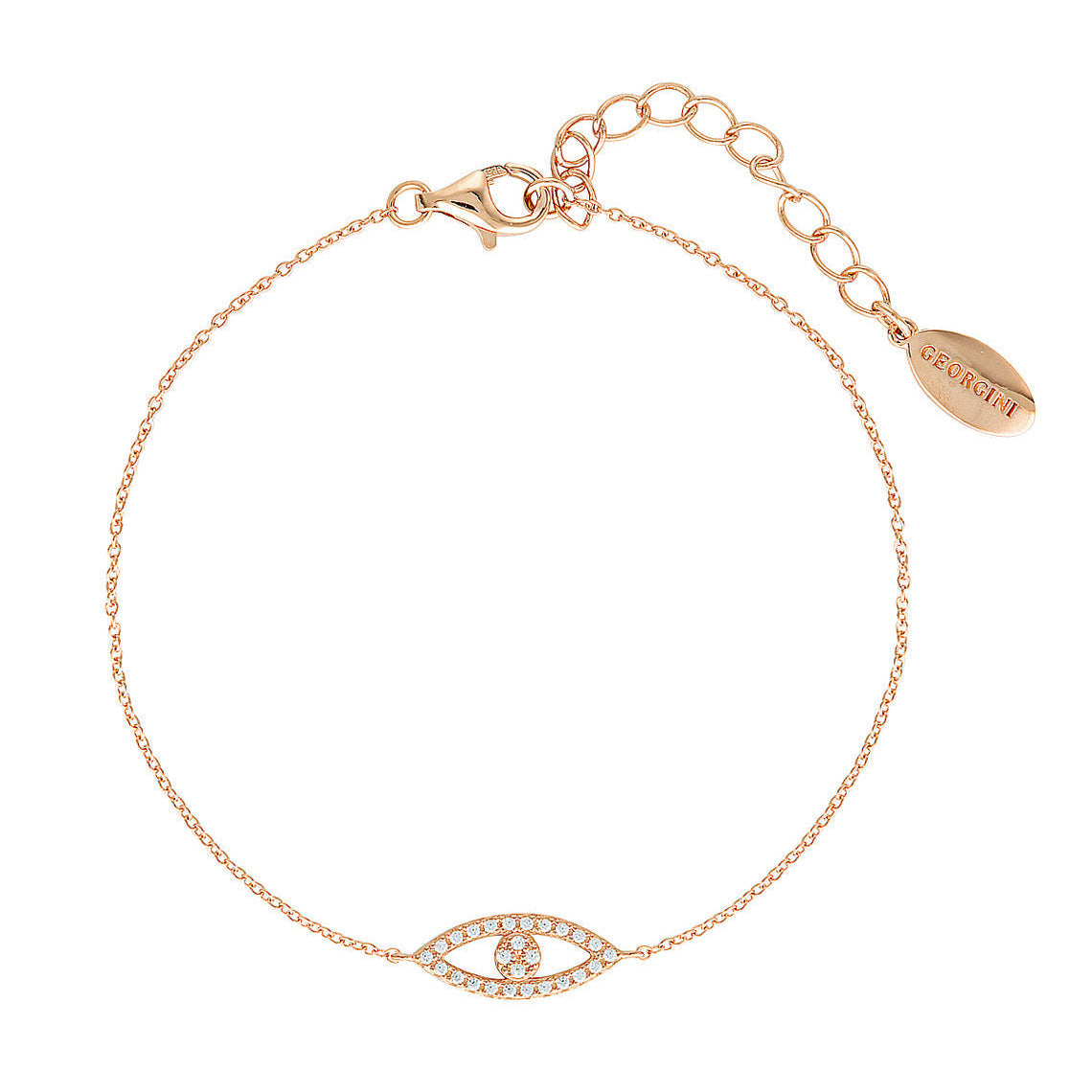 Rock Star Evil Eye Rose Gold Bracelet