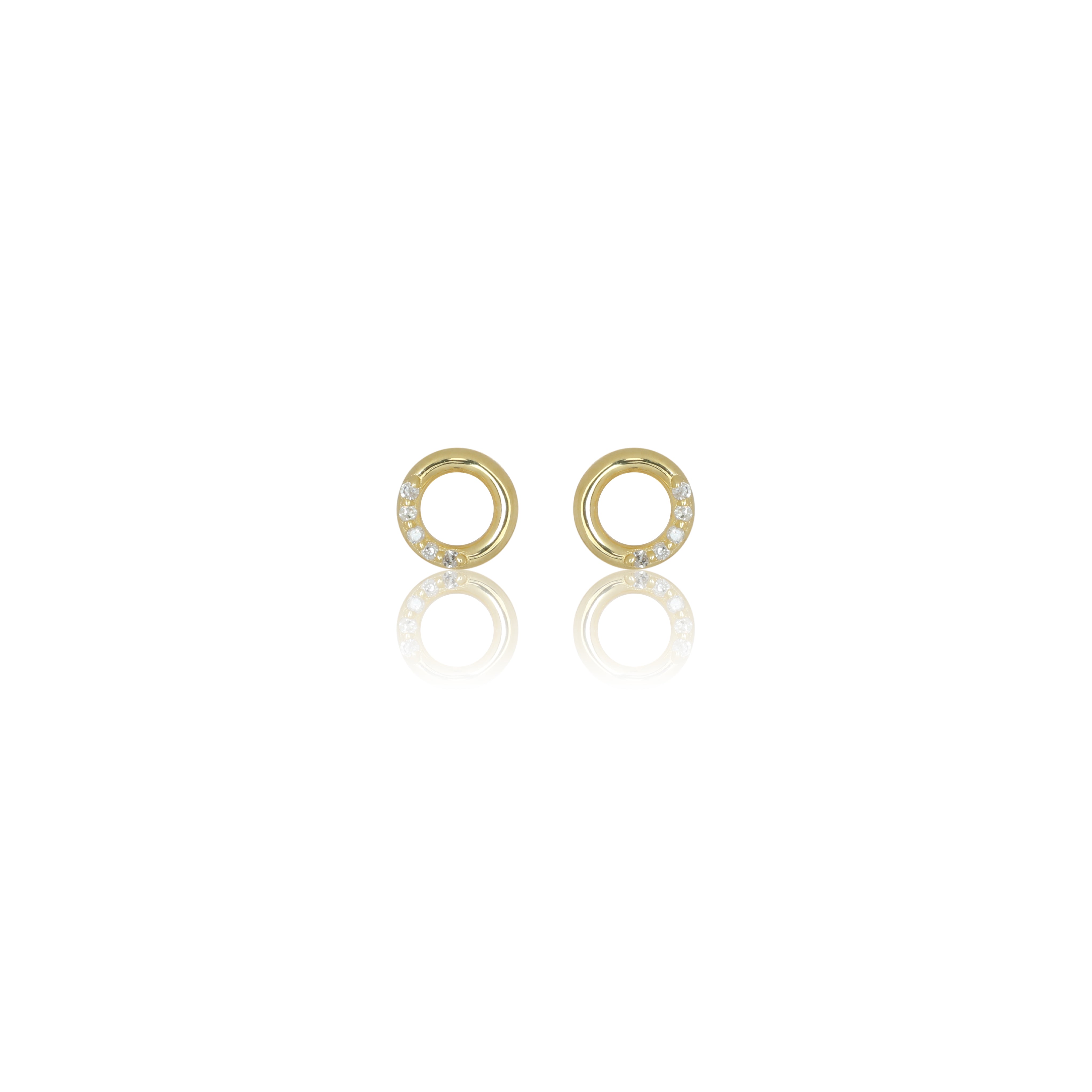 Diamonds by Georgini Ten Natural Diamond Circle Earrings Gold