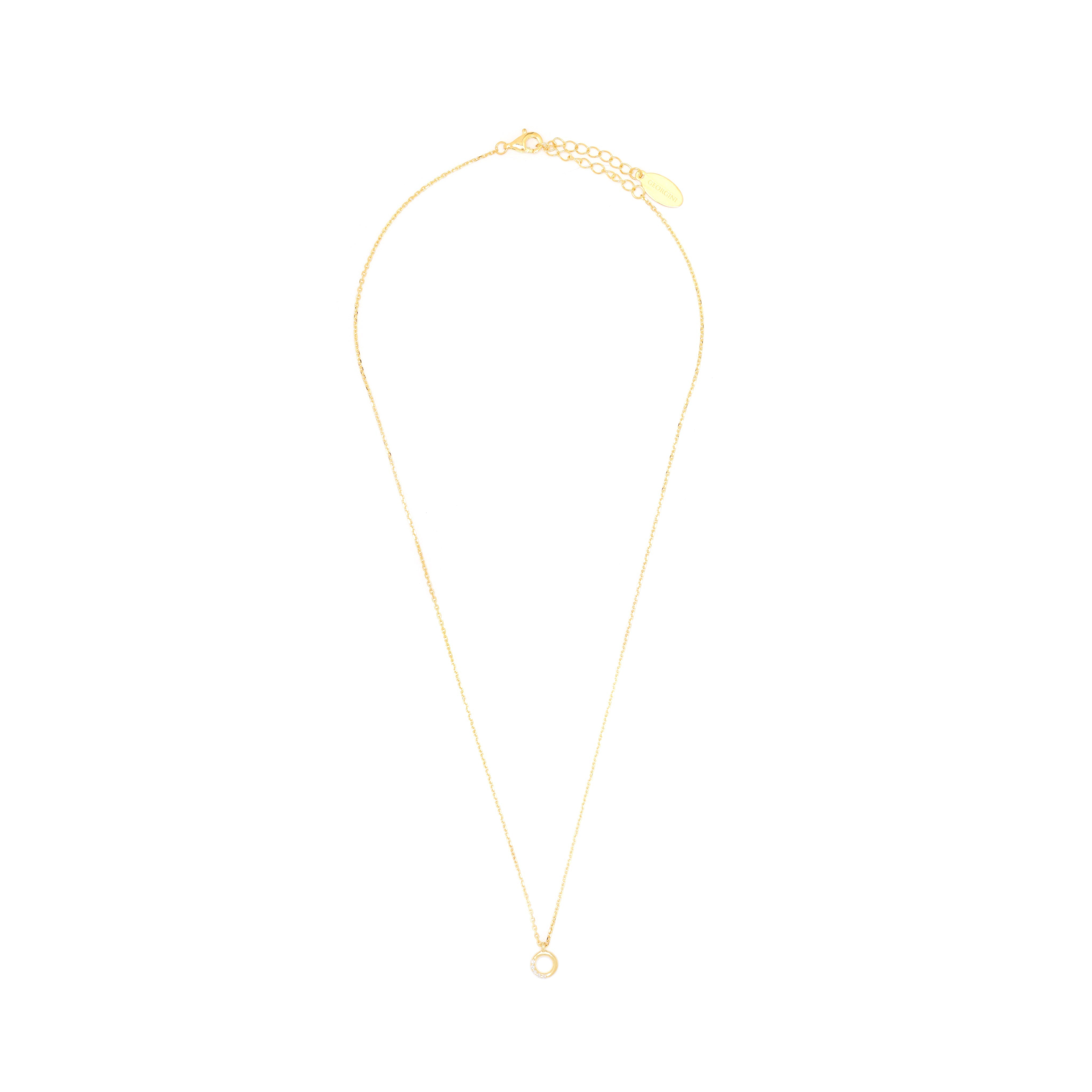 Diamonds by Georgini Five Naural Diamond Circle Pendant Gold