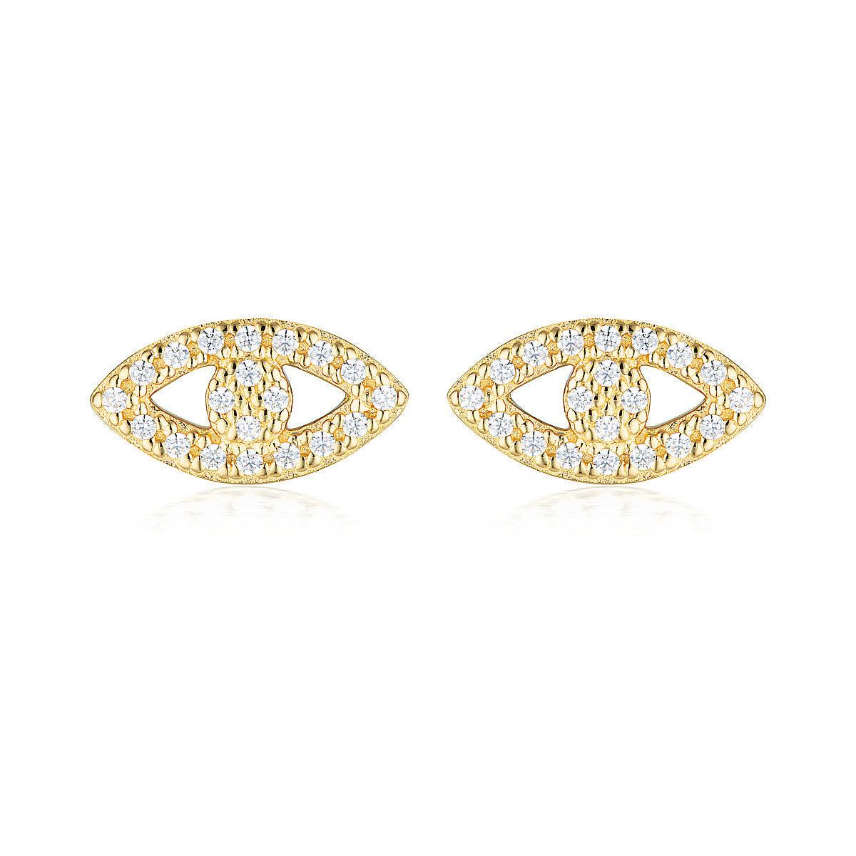 Rock Star Evil Eye Gold Earrings