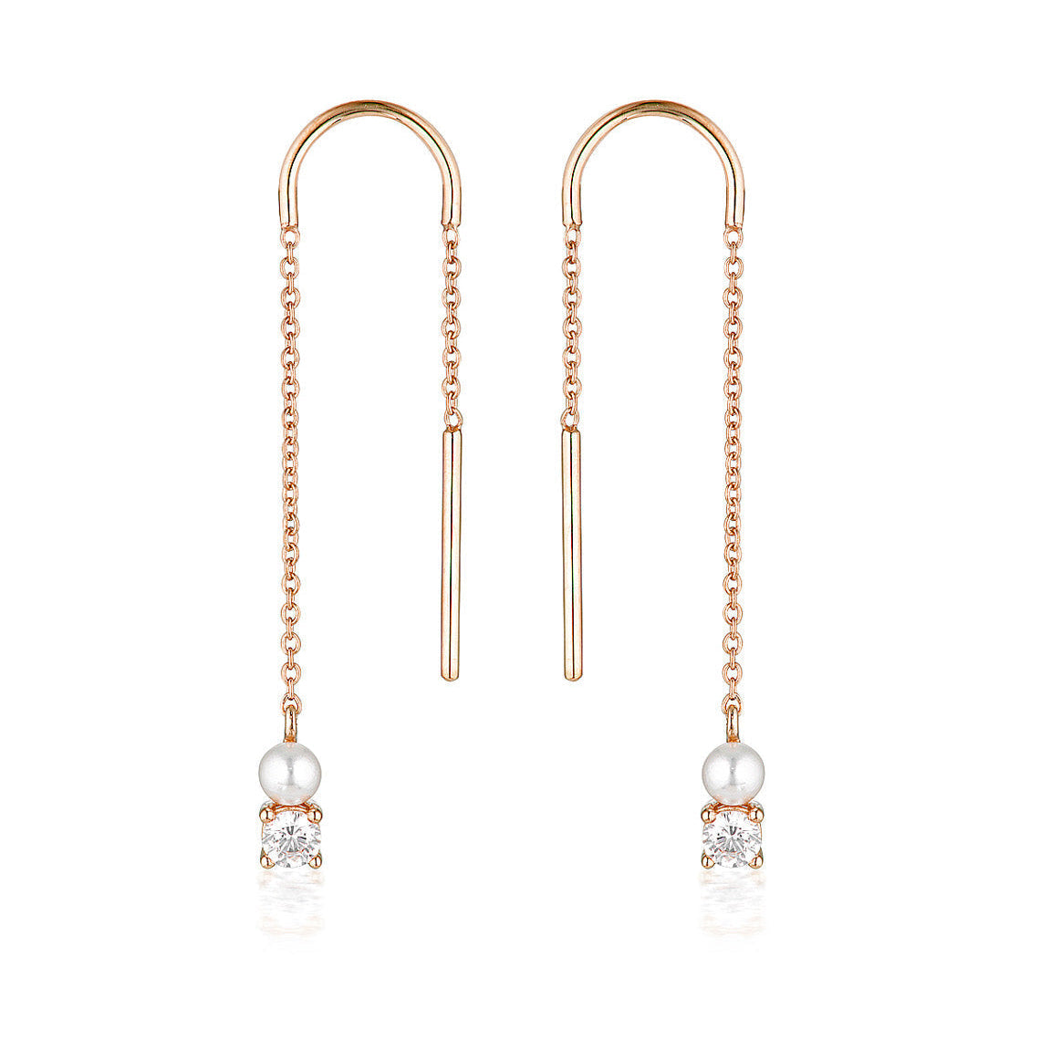 Noel Nights Snow Drop Earrings Rose Gold