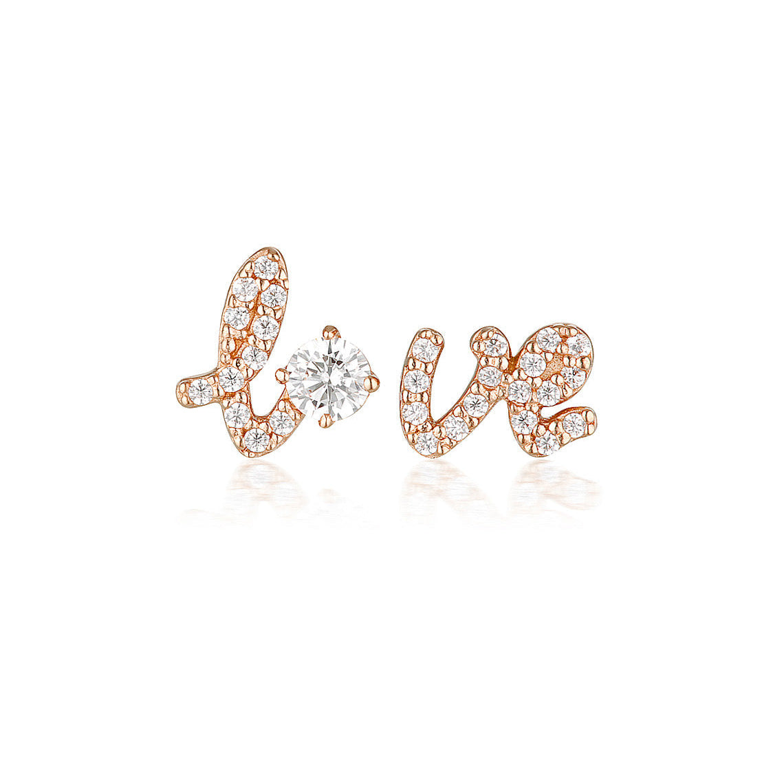 Noel Nights Love Earrings Rose Gold
