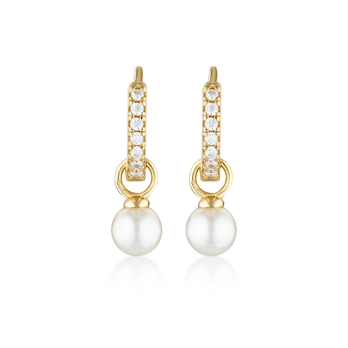 Red Carpet Baby Pearl Hoop Gold