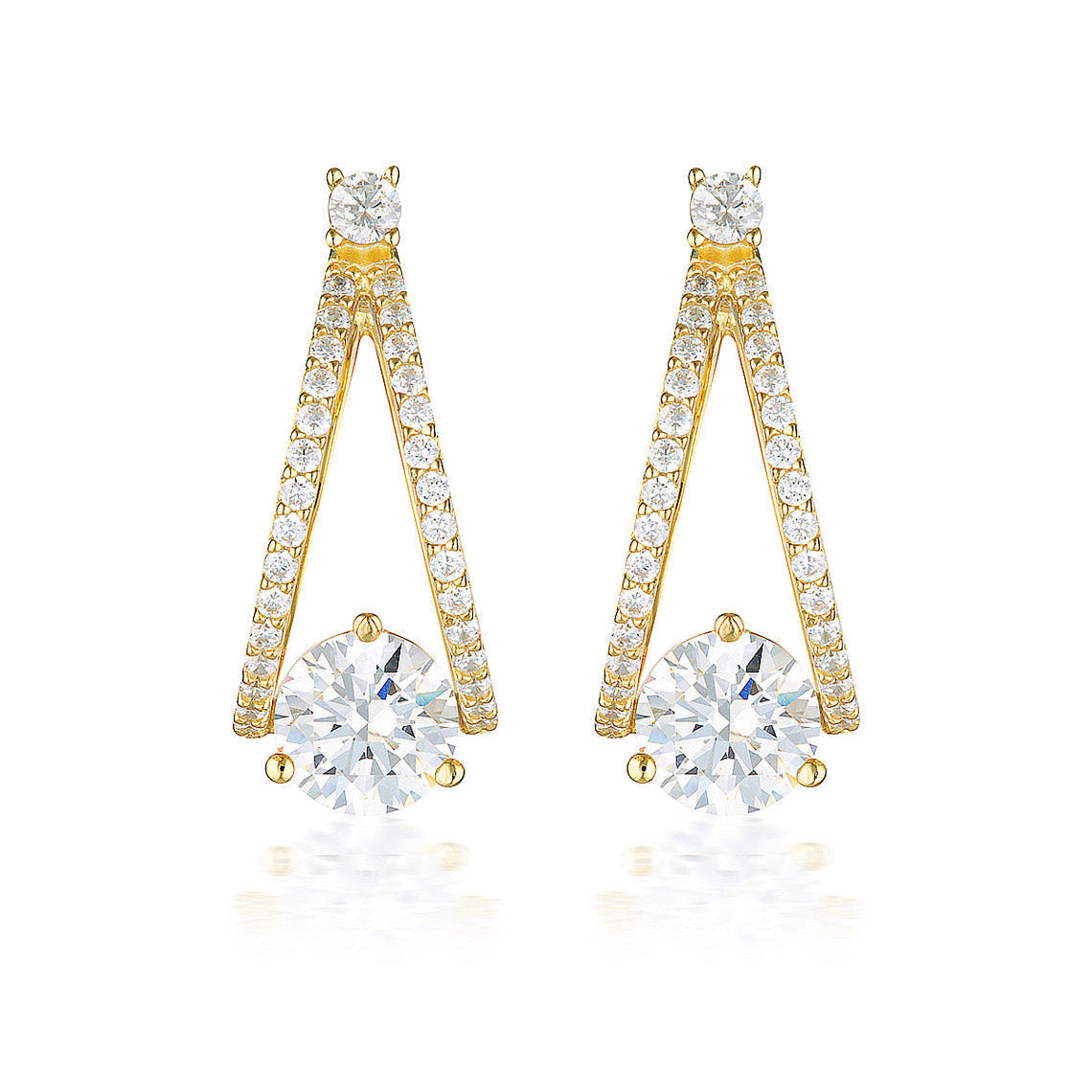 Red Carpet Champagne Earrings Gold