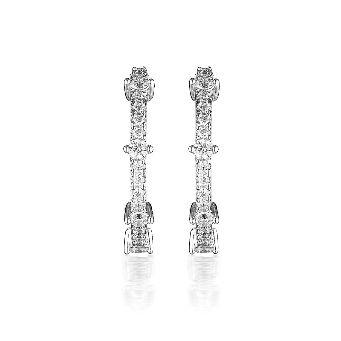 Red Carpet Gala Earrings Silver