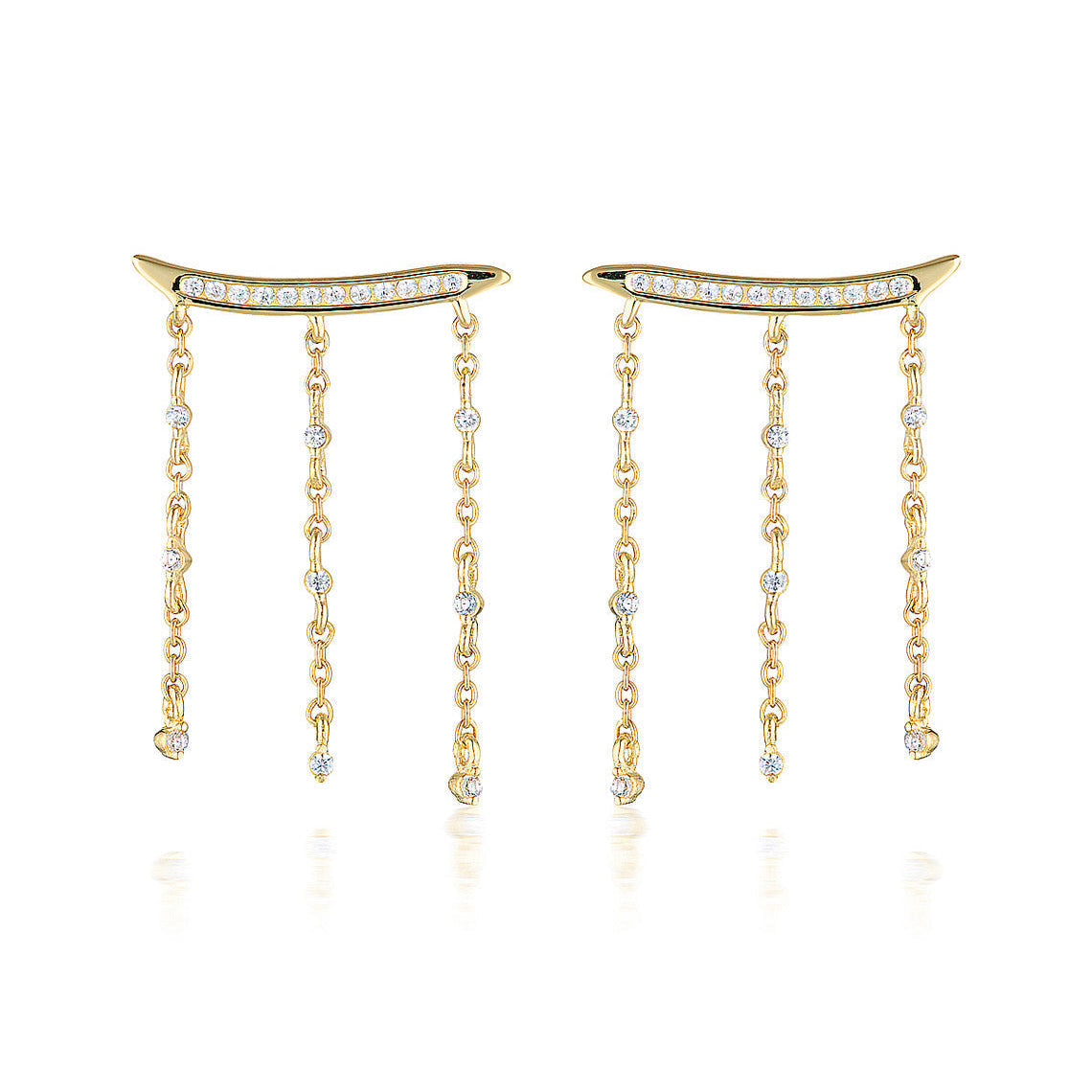 Red Carpet Billboard Earrings Gold