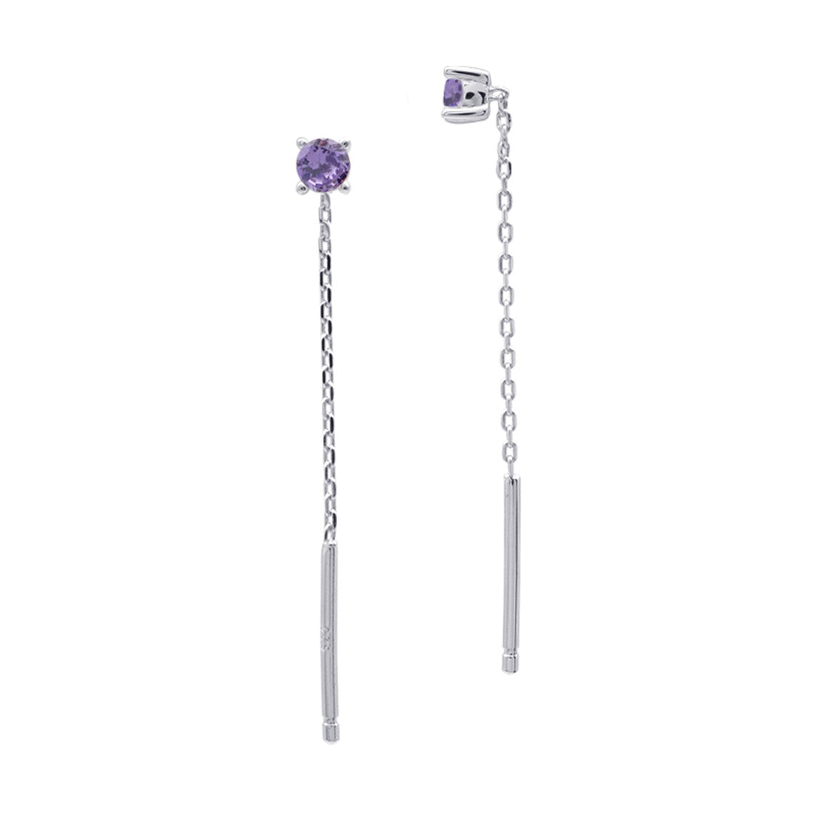 A Christmas Journey Kiara Threader Earring Violet