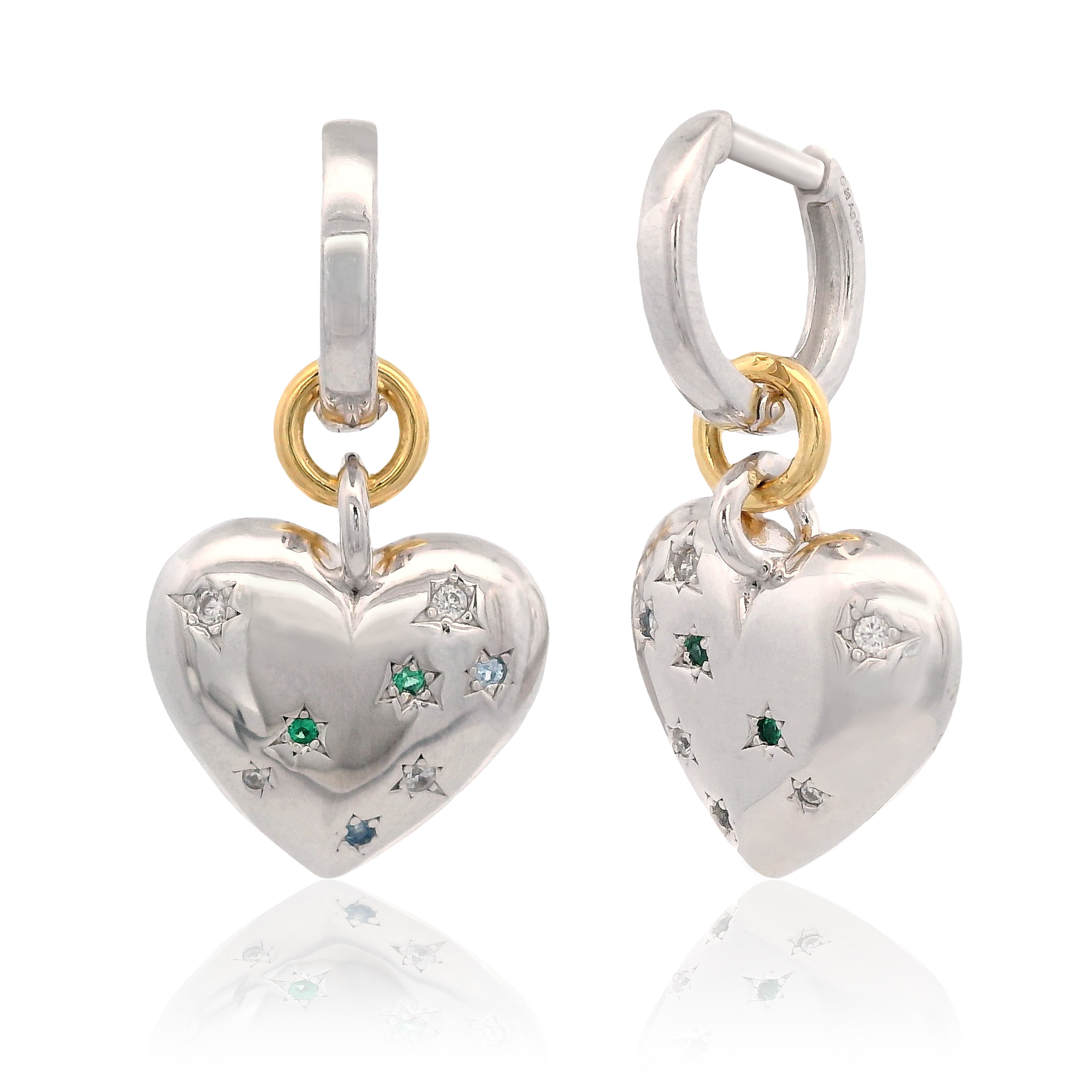 Georgini Forever Hearts Pop Goes My Heart Earrings Silver