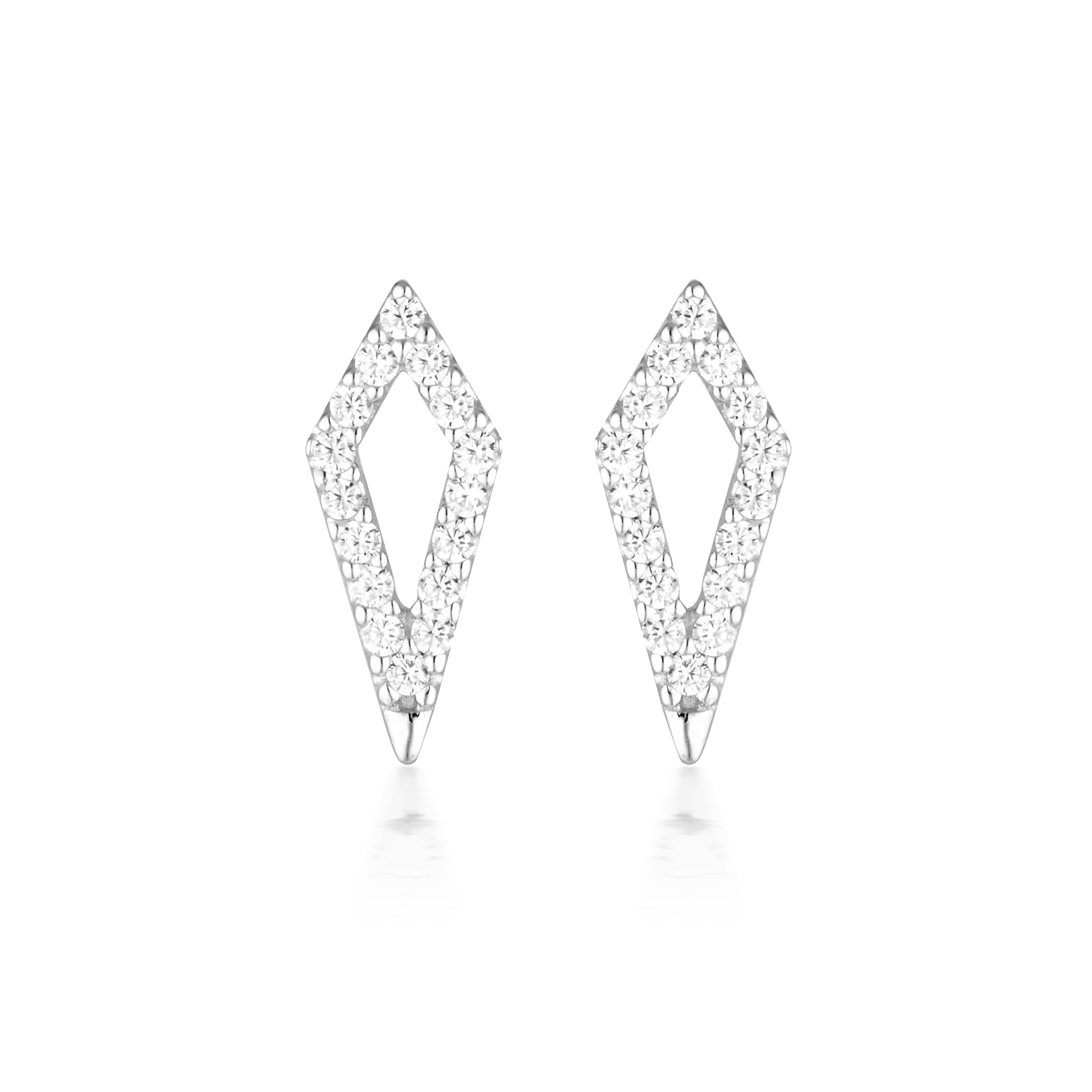 Rock Star Kite Silver Earrings