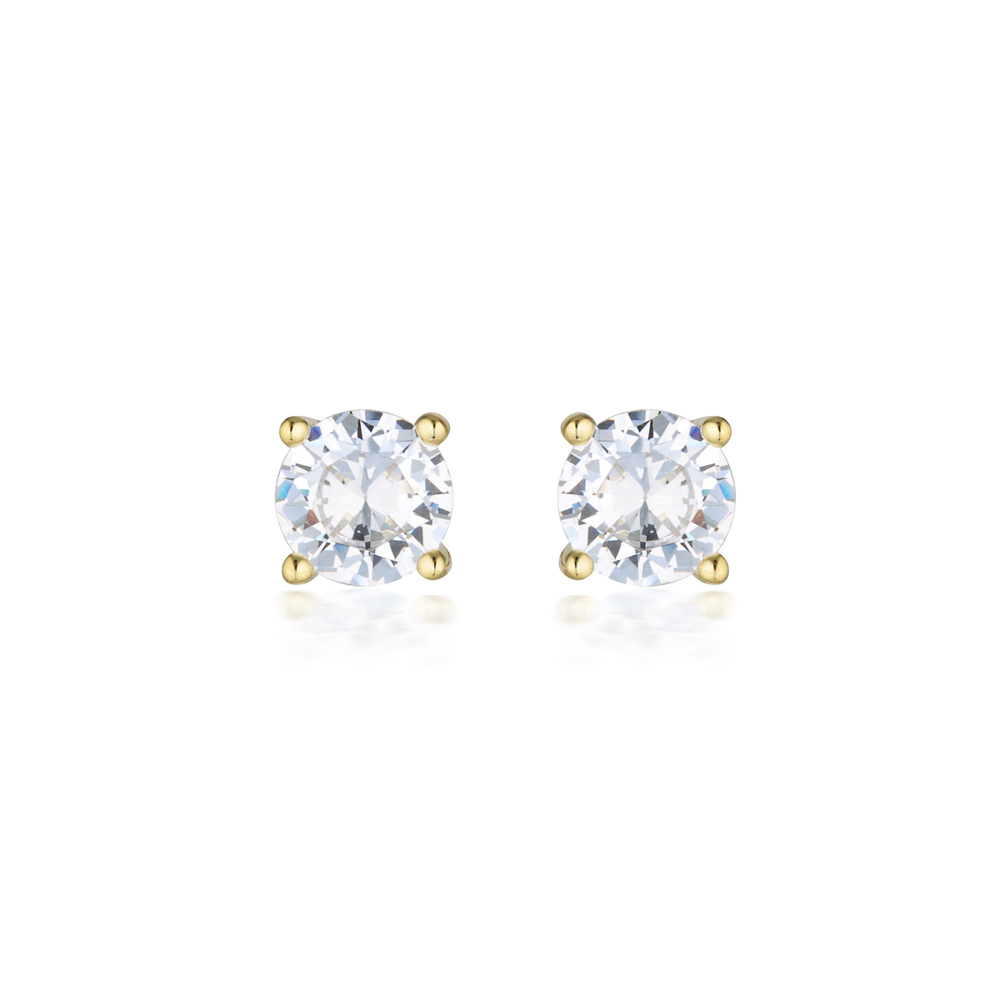 Georgini Moissanite Studs 1.00ct in 9ct Yellow Gold