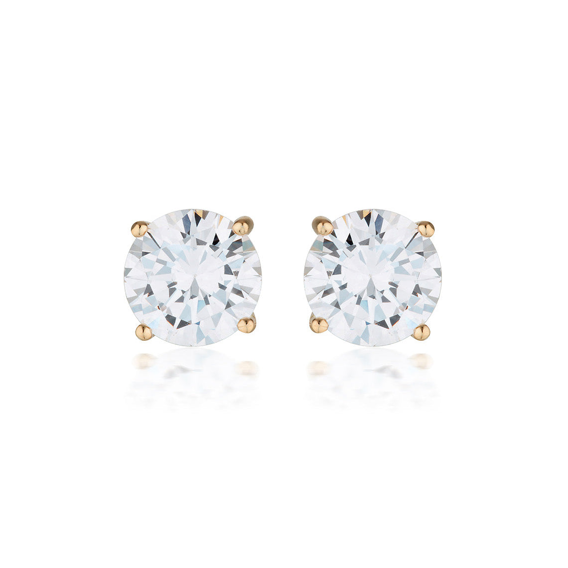 Moissanite Studs 3tcw in 9ct Rose Gold