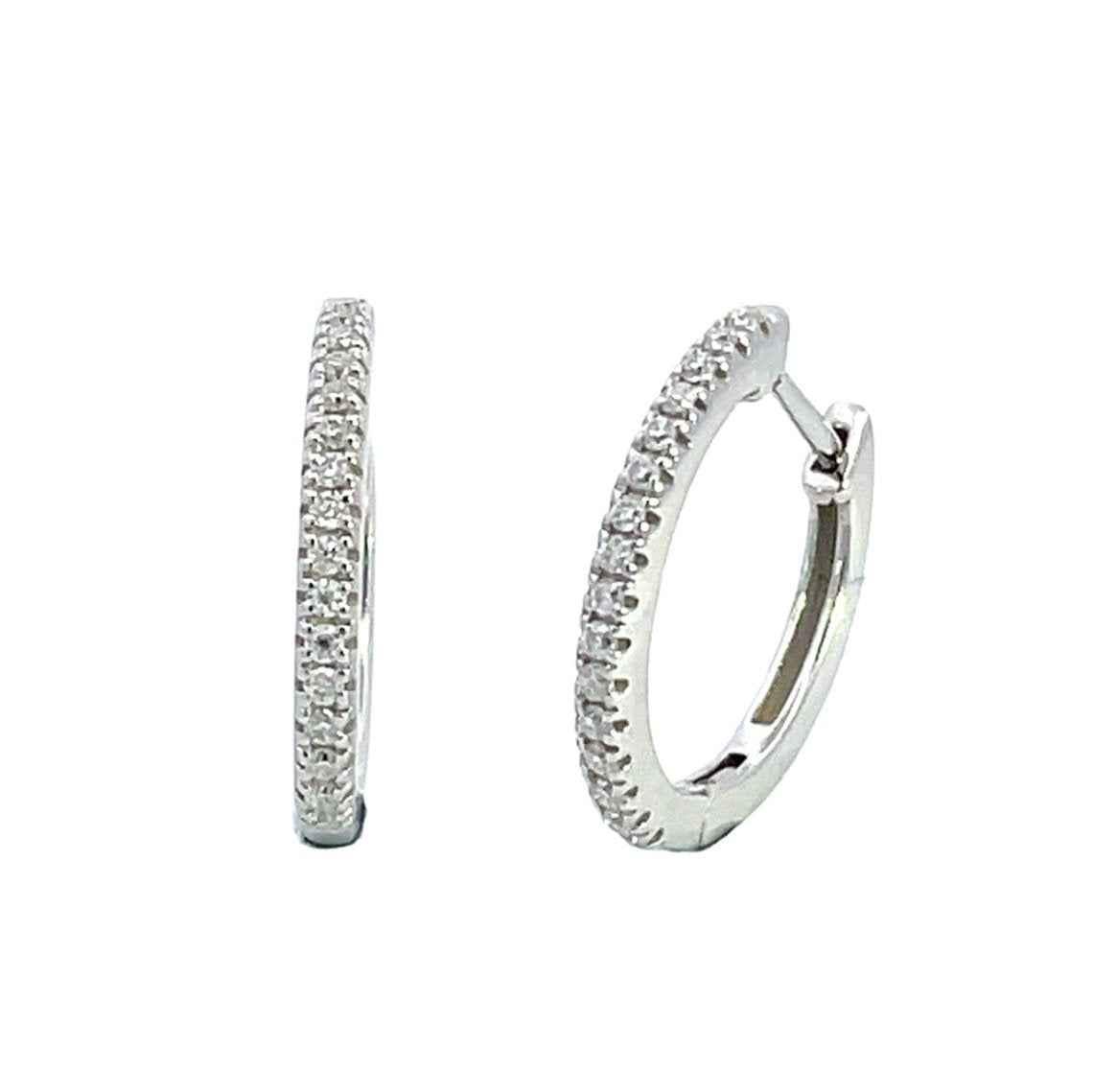 Georgini Hoops 0.15ct in 9ct White Gold Earrings