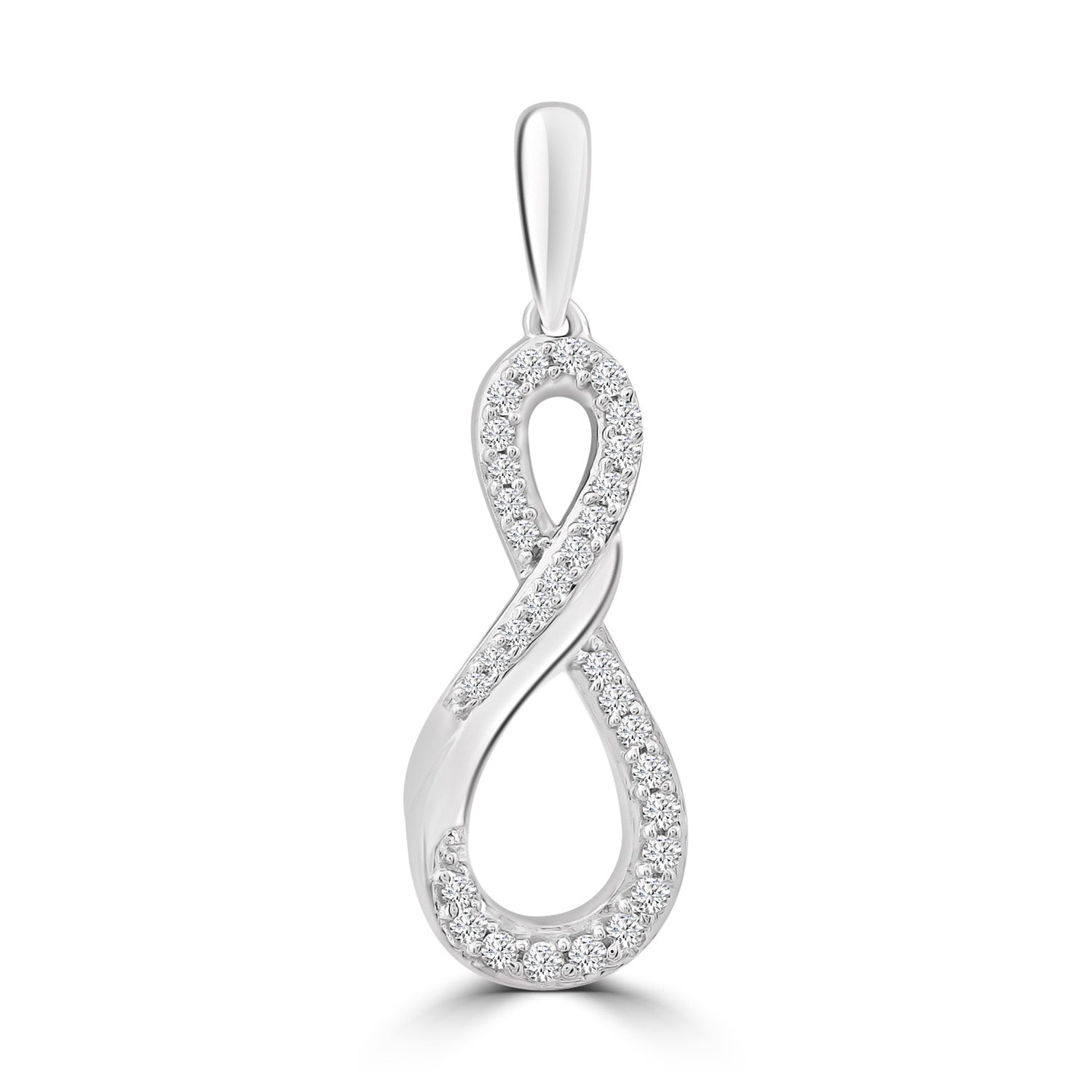 Pendant with 0.10ct Diamonds in 9ct White Gold