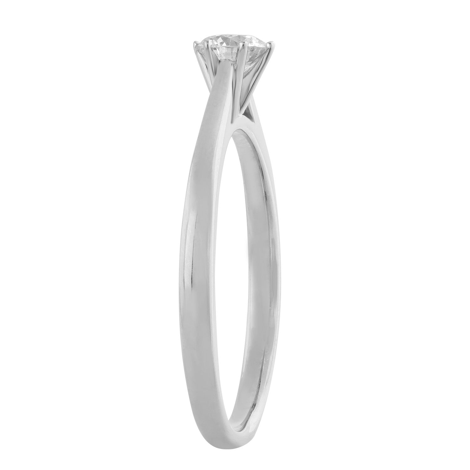 Solitaire Ring with 0.33ct Diamonds in 9ct White Gold