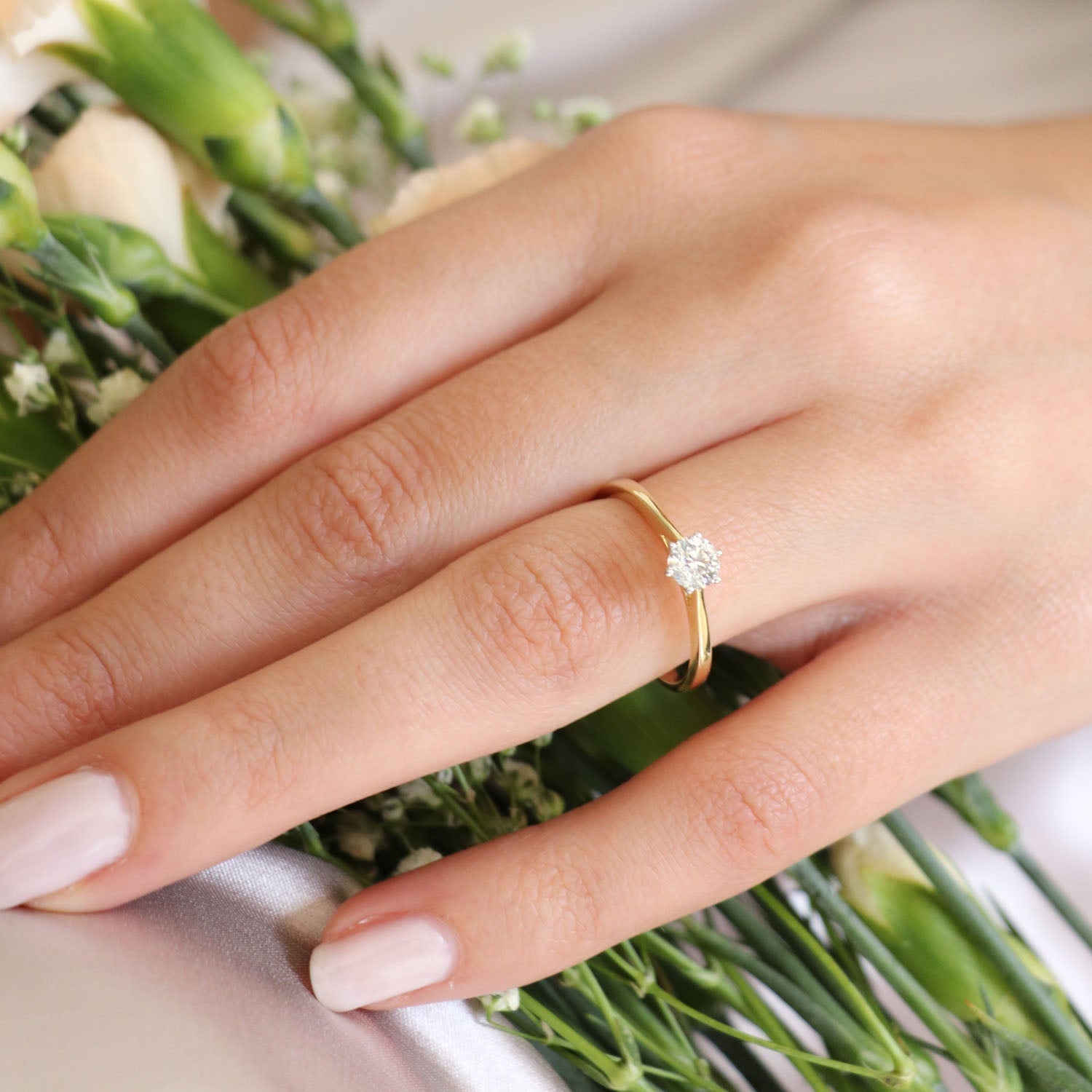 Solitaire Ring in 0.50ct Diamond with 9ct Yellow Gold