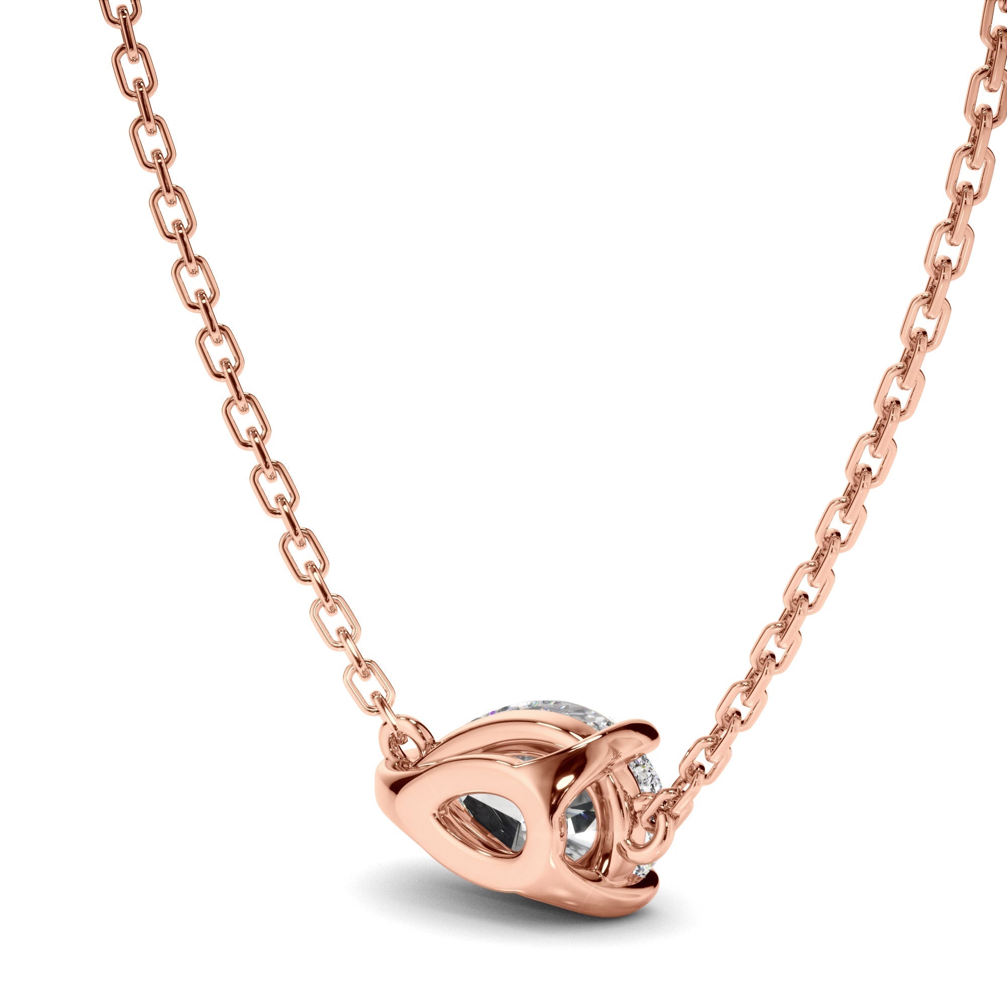 East West Pear Cut Diamond Necklet