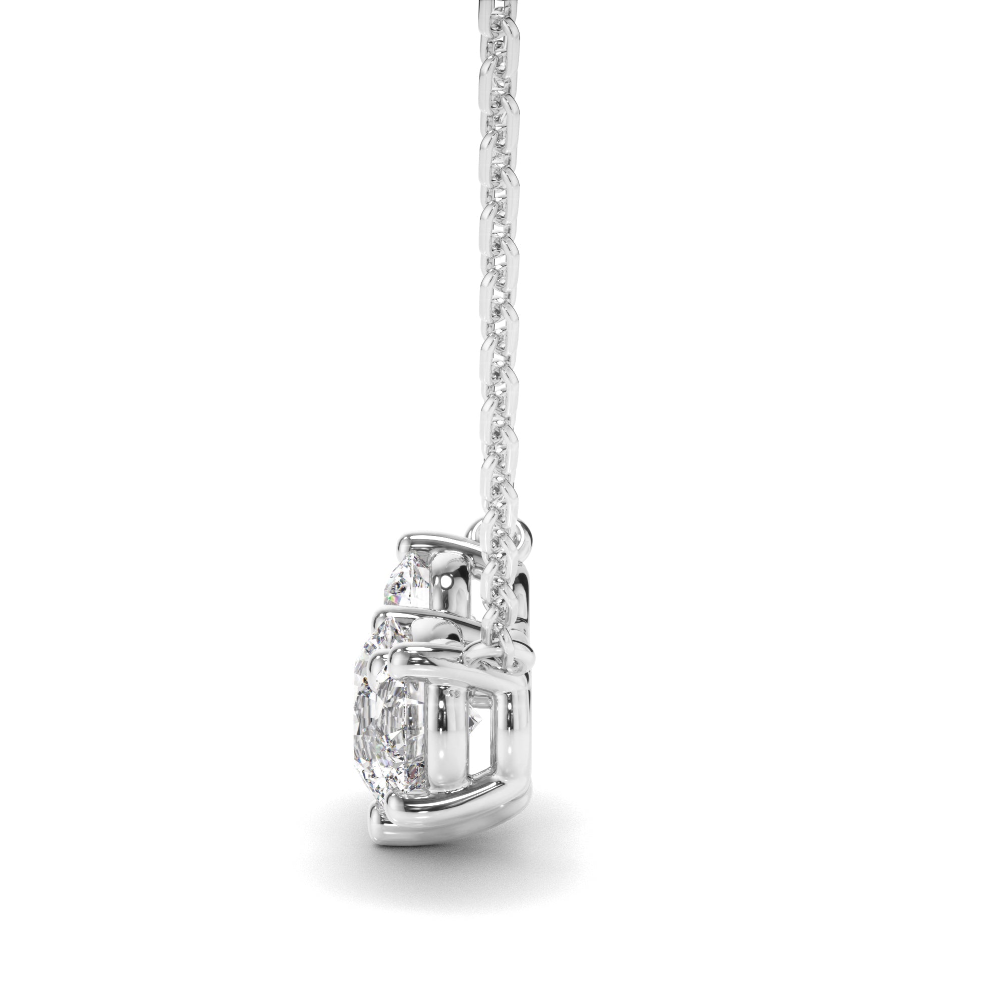 Round Brilliant Cut Diamond Trilogy Necklet