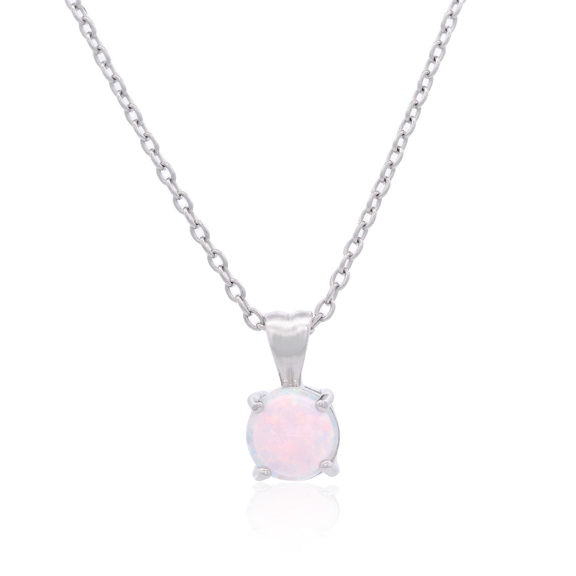 Georgini Wisteria Created Opal Pendant Silver