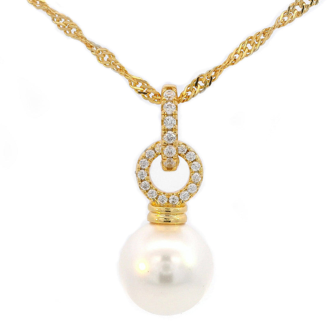 Adagio Pearl Duo Pendant Gold