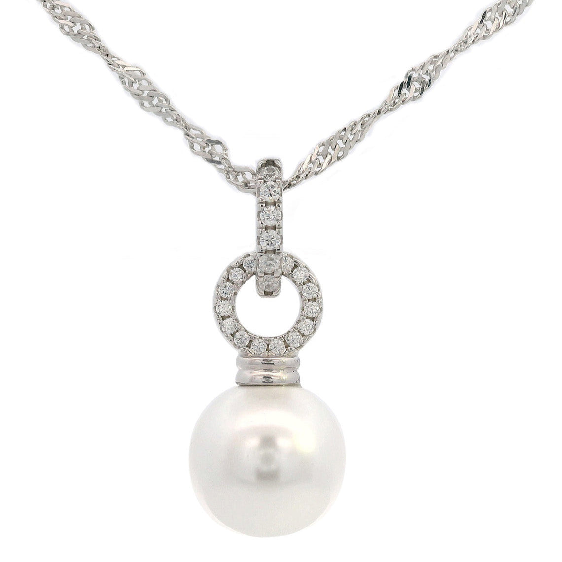 Adagio Pearl Duo Pendant Silver