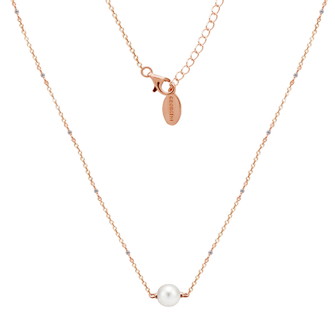 Red Carpet Globe Necklace Rose Gold