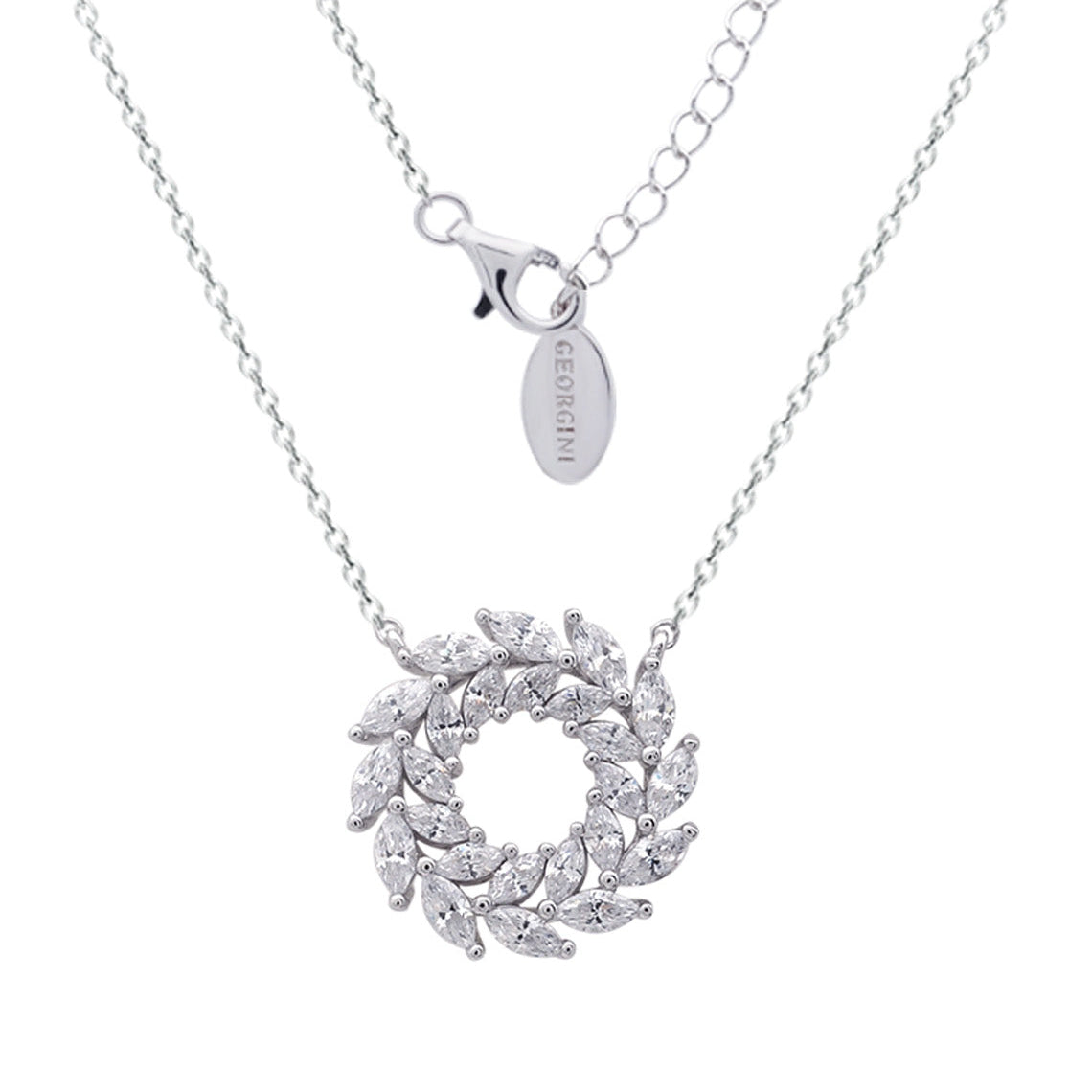 A Christmas Journey Wreath Pendant Silver