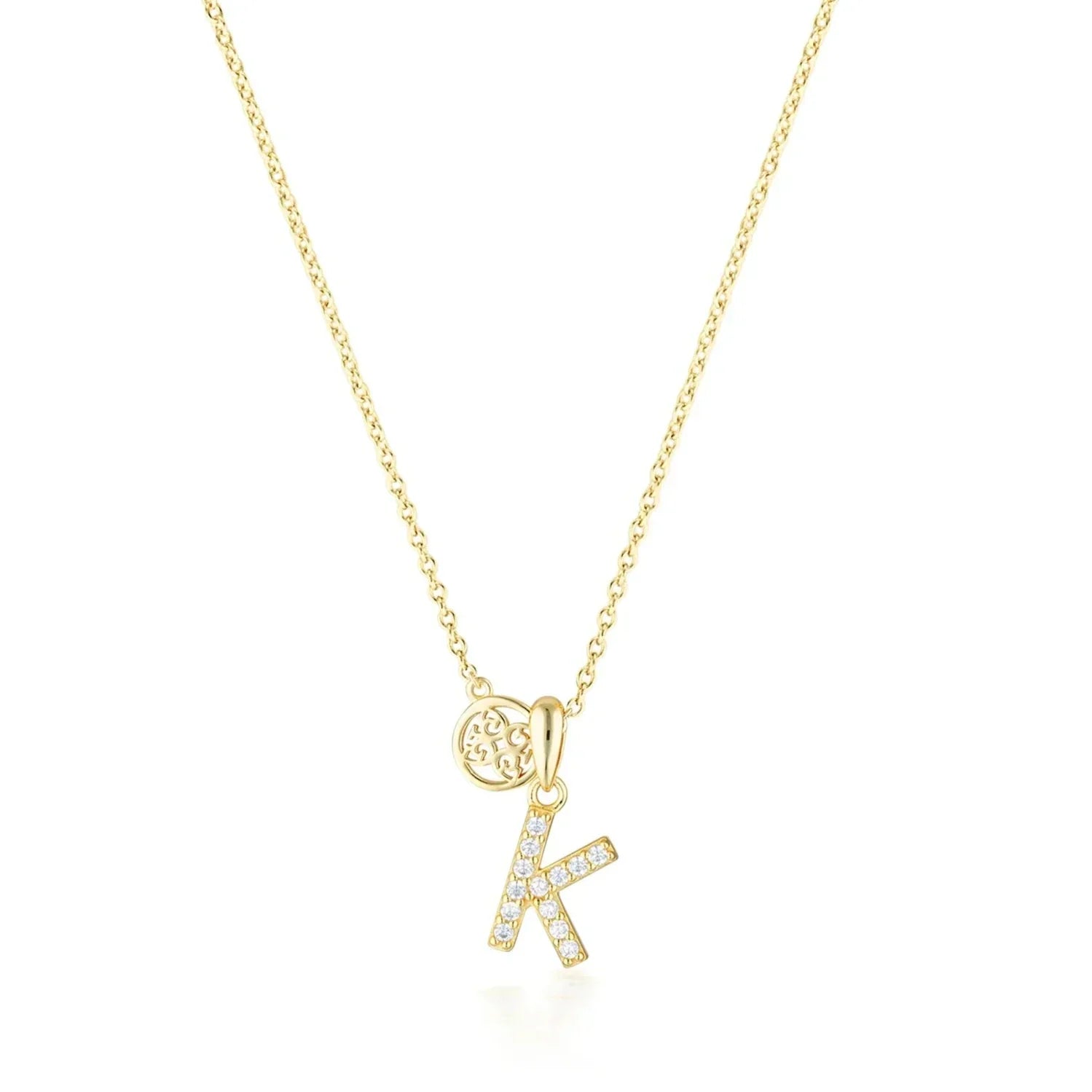Georgini Luxury Letters K Initial Pendant Gold