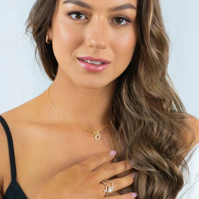 Georgini Luxury Letters O Initial Pendant Gold