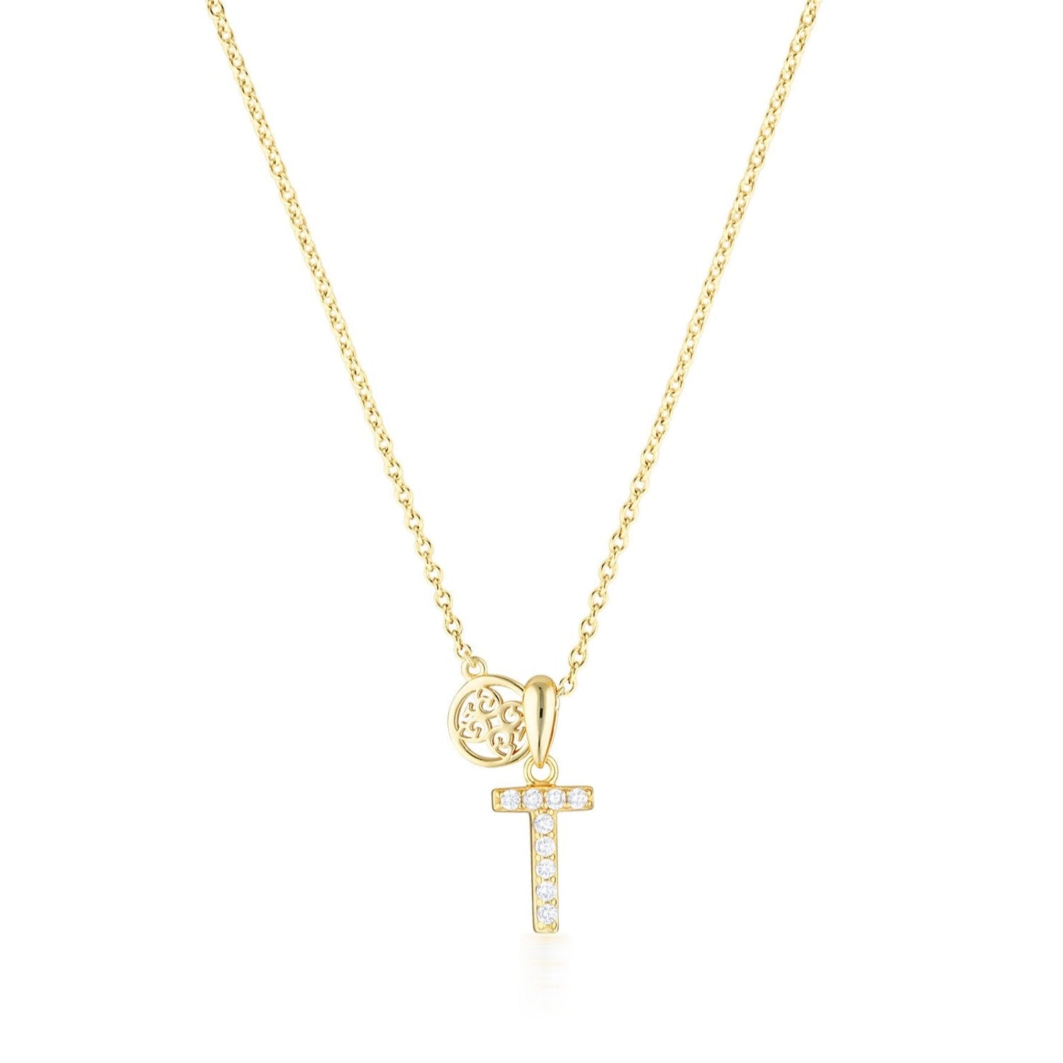 Georgini Luxury Letters T Initial Pendant Gold
