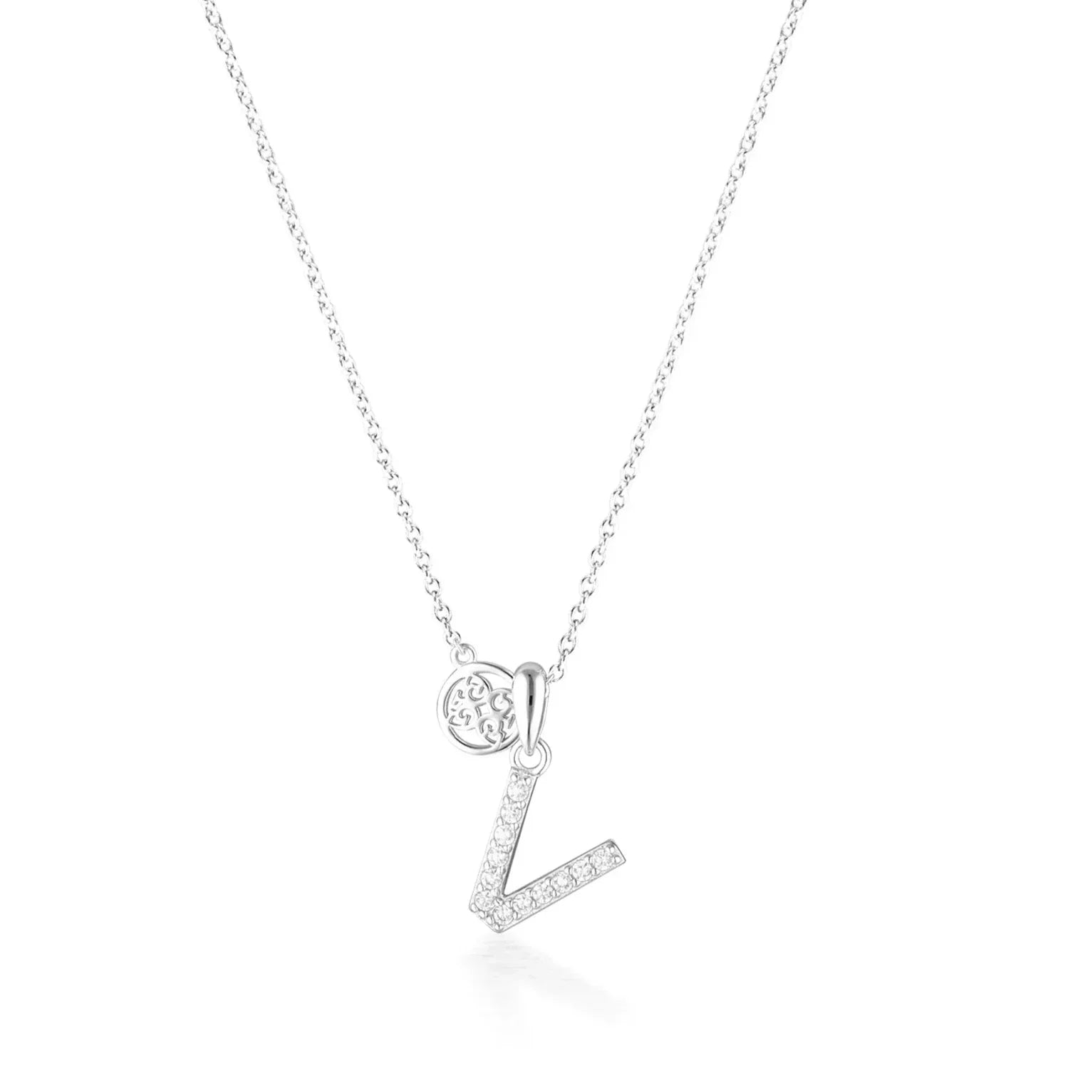 Georgini Luxury Letters V Initial Pendant Silver