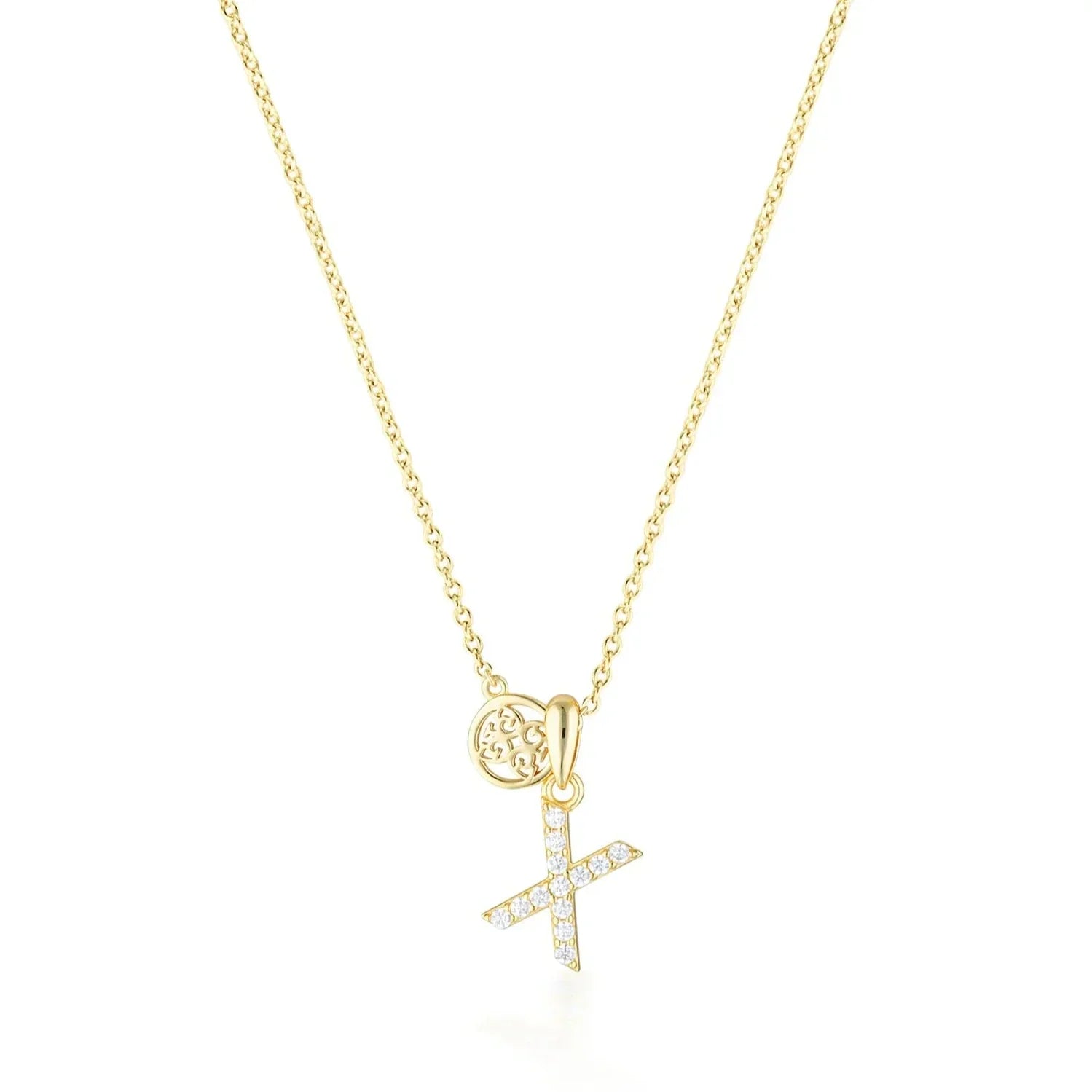 Georgini Luxury Letters X Initial Pendant Gold